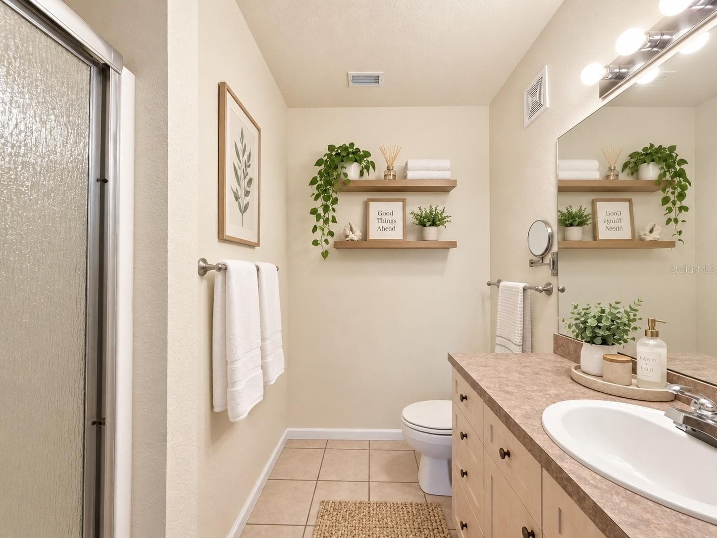 Primary Bathroom - walk-in shower with built in bench - 830 AIRPORT RD #111, PORT ORANGE
