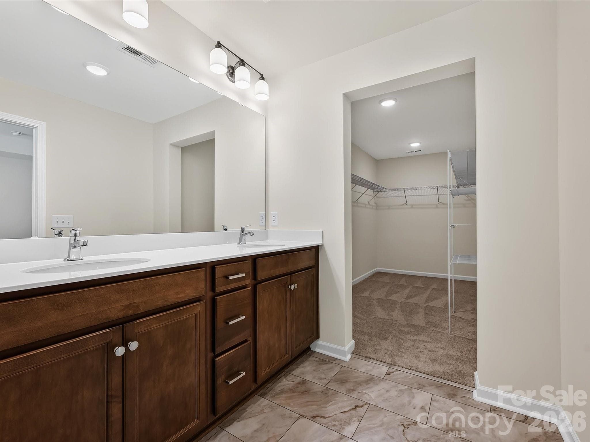 Owner's Bath Leading into the Massive Owner's Closet - Charlotte