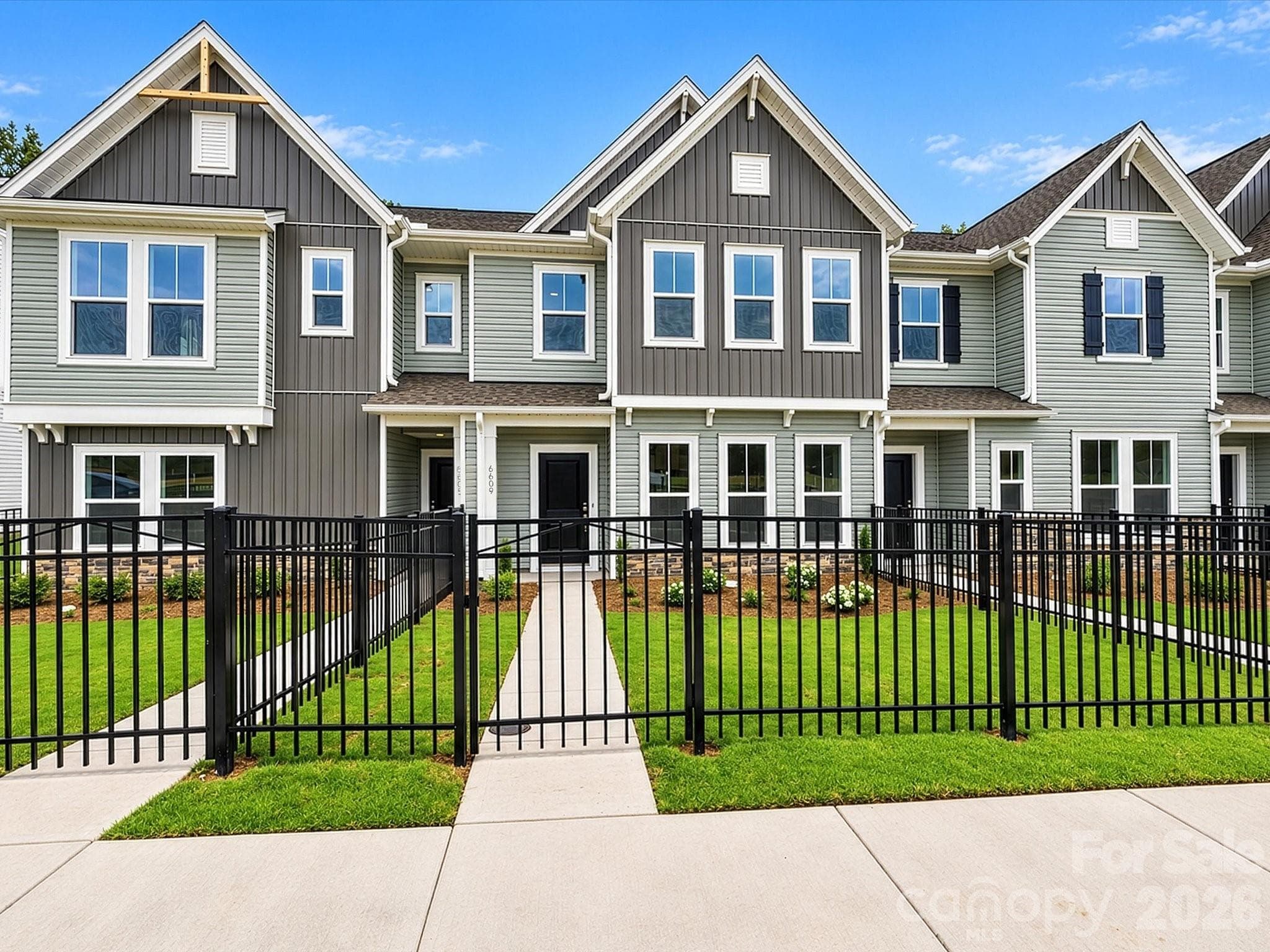 Front Yard Fenced in for Privacy and Security - 6609 Fire Lily Lane, Charlotte