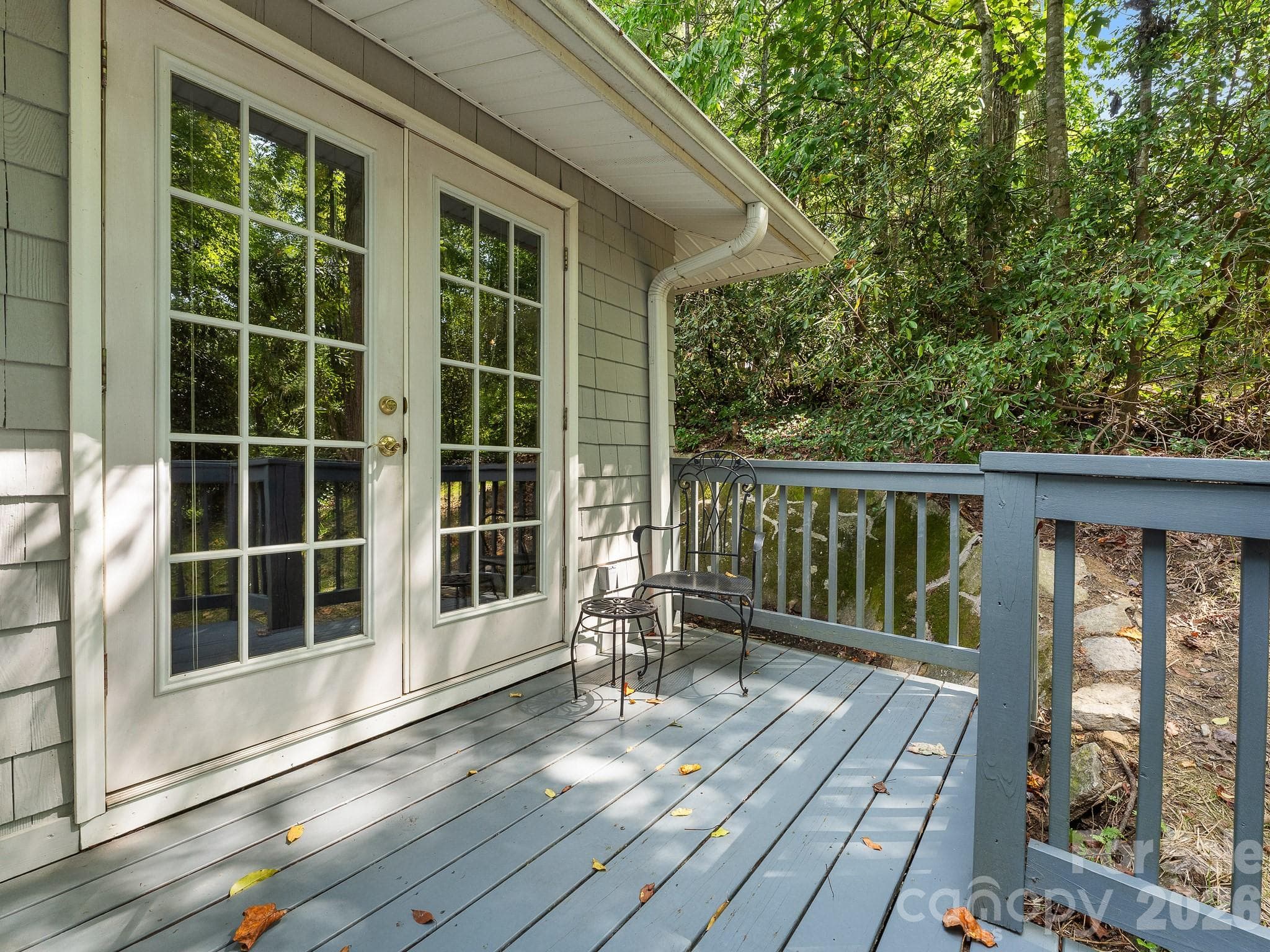 Back porch off primary bedroom - 240 Seneca Boulevard, Hendersonville