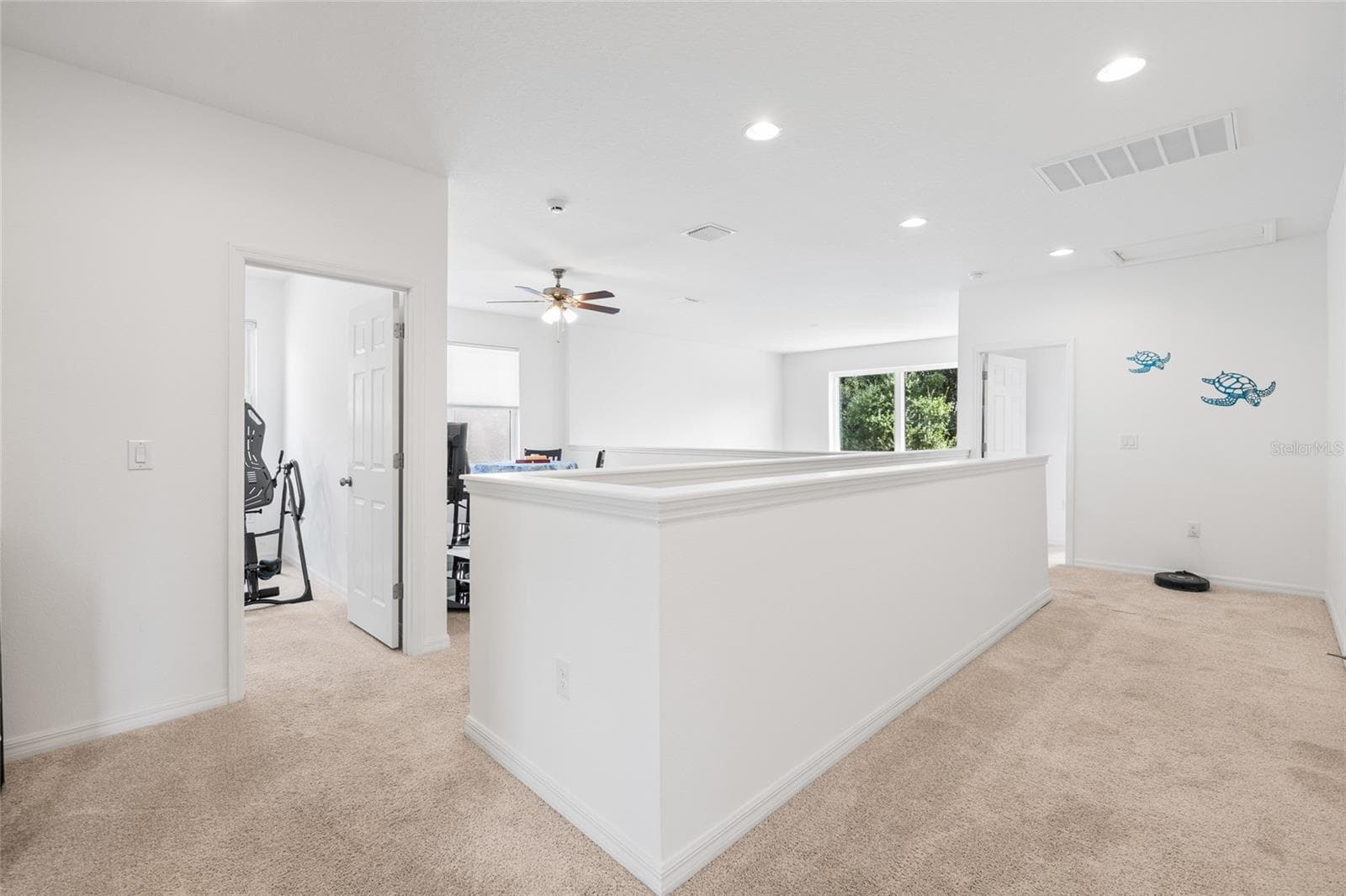 Upstairs hallway, loft area and open below. - 8519 ARABELLA LN, SEMINOLE