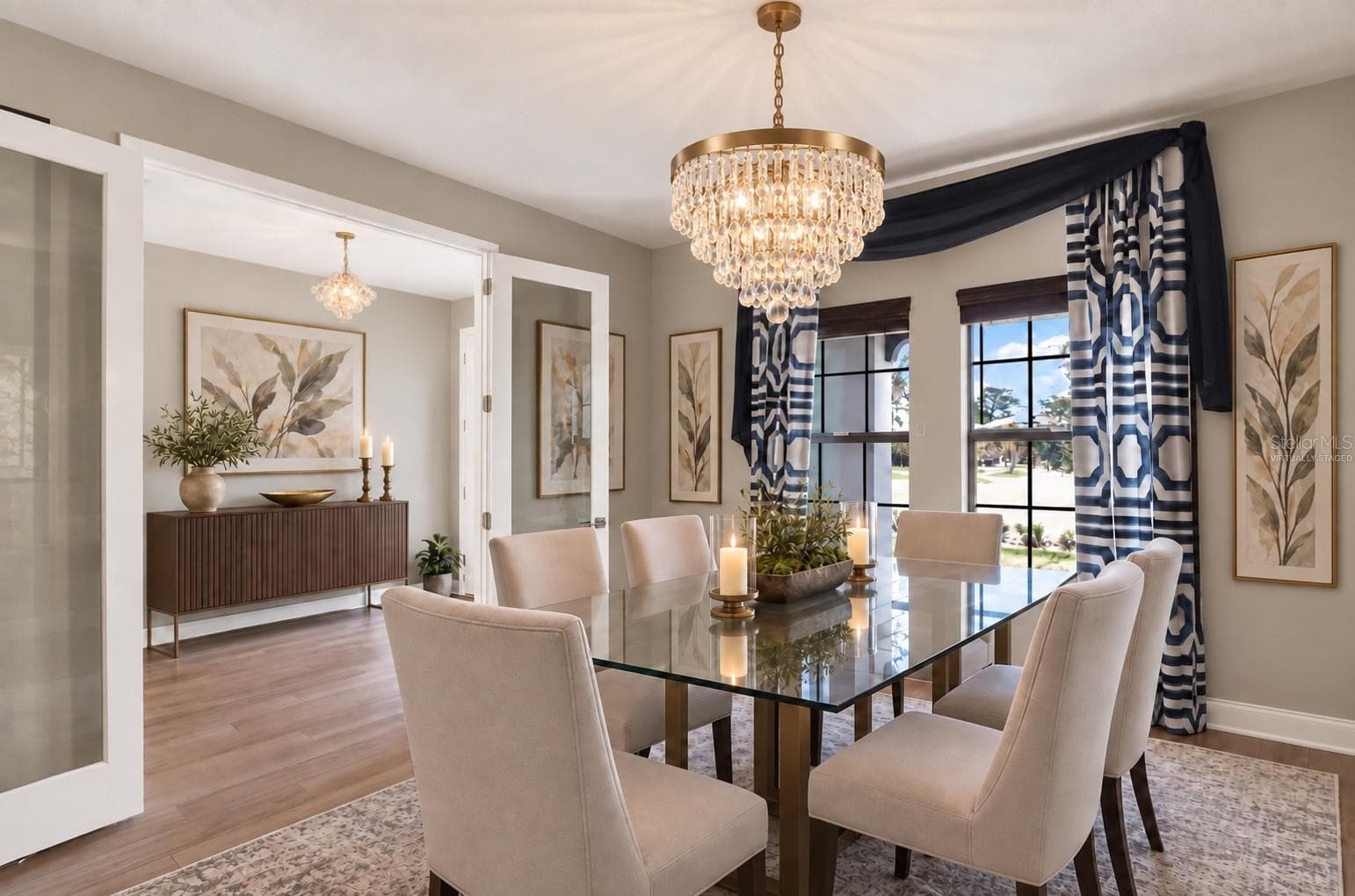 Virtually Staged - Dining Room Design Option - 13113 WILDFLOWER MEADOW DR, RIVERVIEW