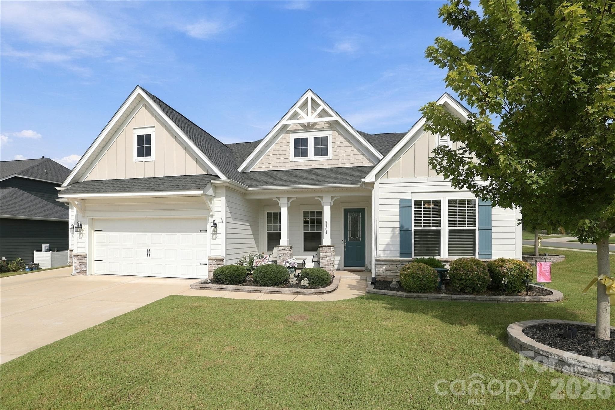 Move-in ready 1.5-story home with 6 bedrooms, 4 baths and 3-car garage, offering the ease of primarily one-story living. - 8504 Hope Run Court, Indian Land