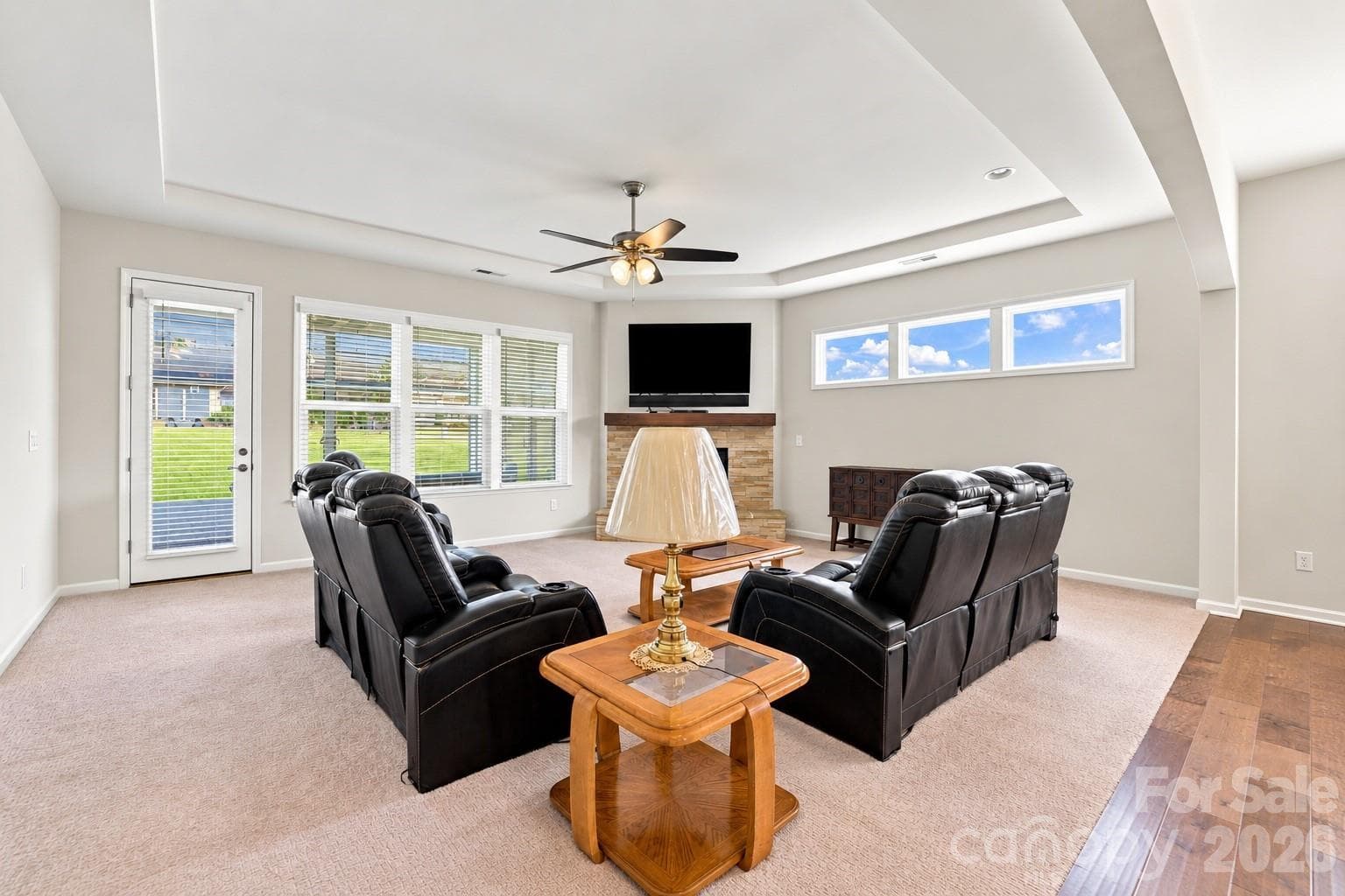 Oversized great room offers plenty of space to stretch out, gather with a crowd or settle in for a cozy night by the fire. - 8504 Hope Run Court, Indian Land