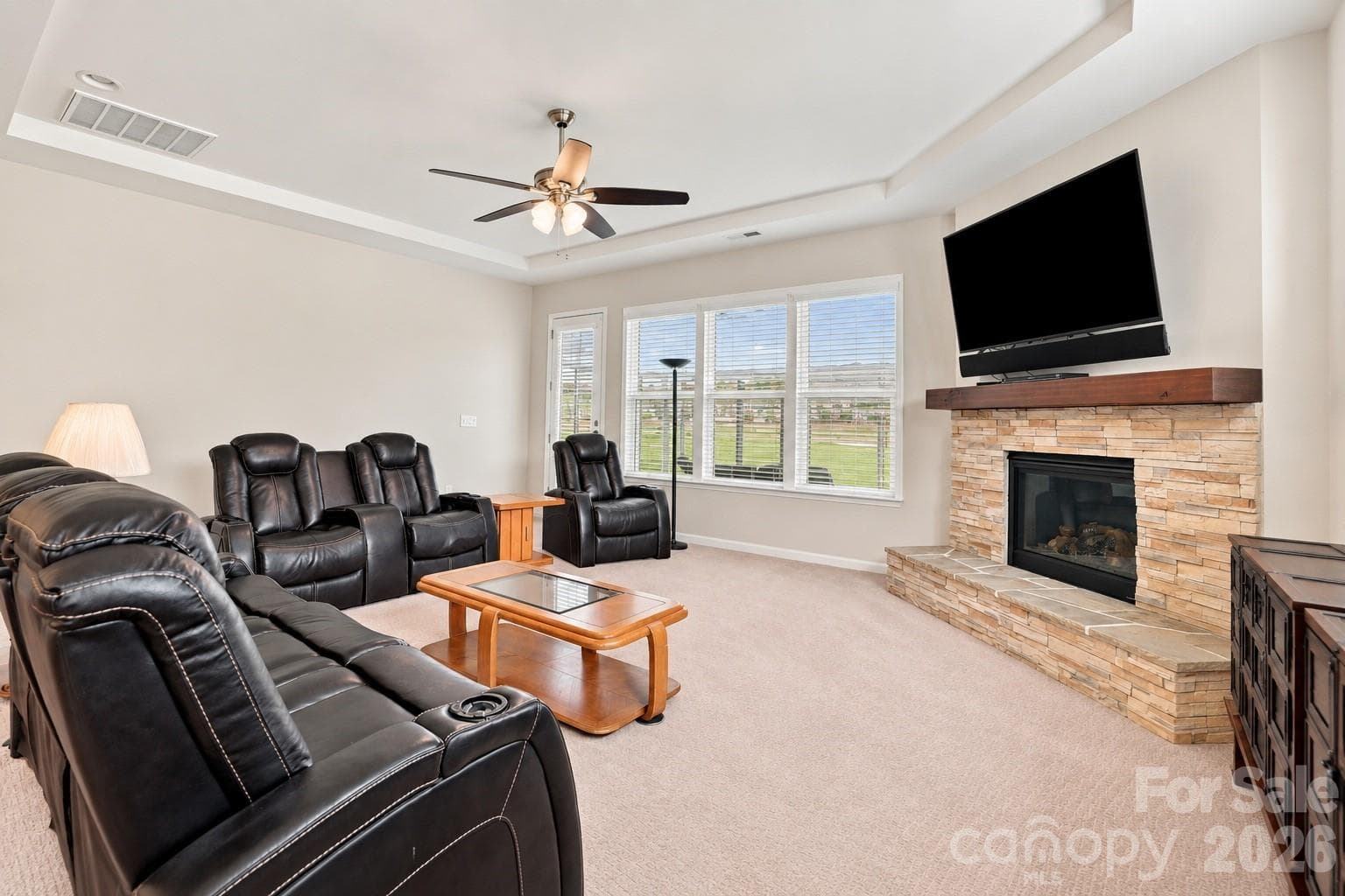 Generous proportions give this great room so much flexibility for multiple seating areas, movie nights and everyday lounging. - 8504 Hope Run Court, Indian Land