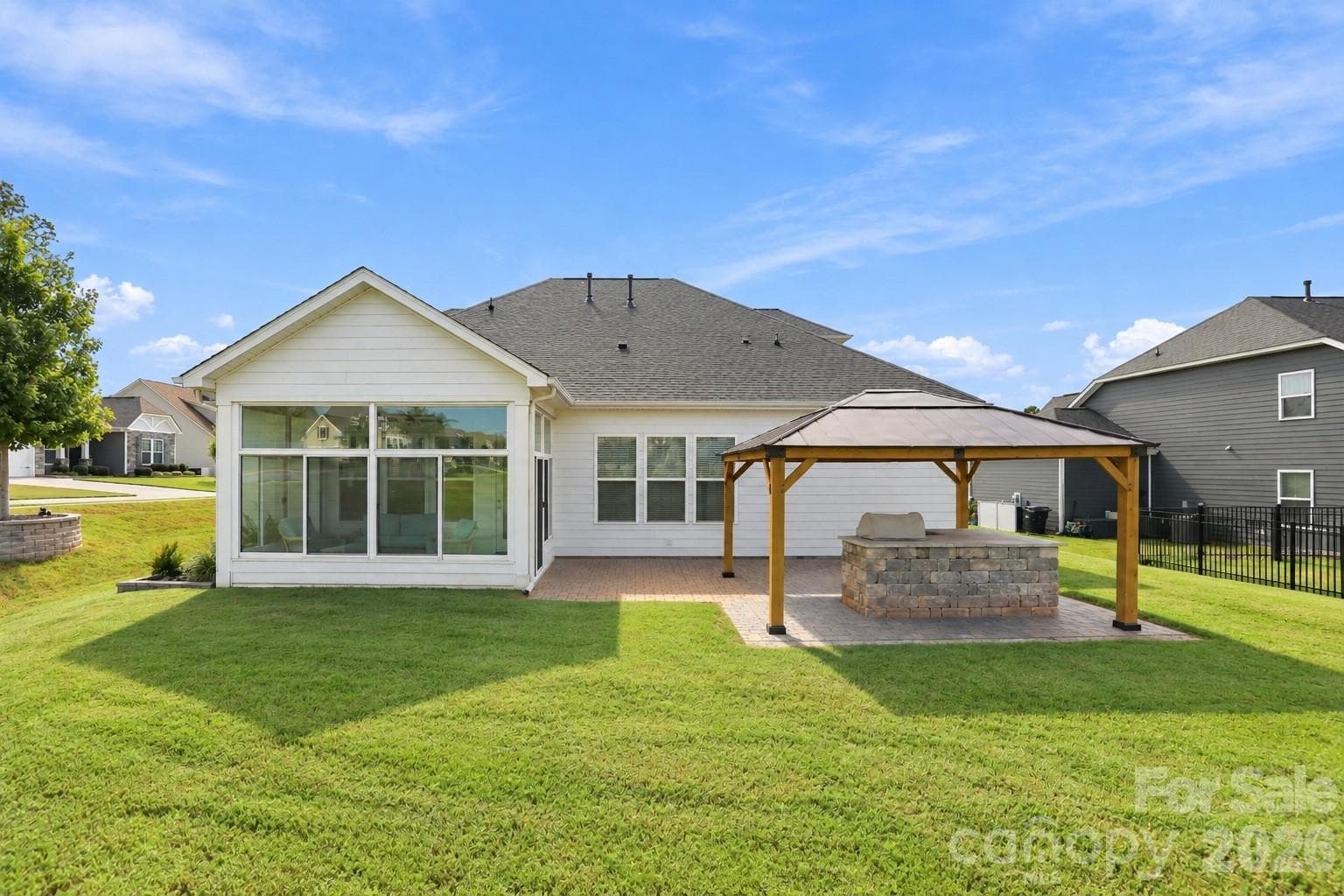View of back of home. Low maintenance fiber cement siding. In-ground irrigation. - 8504 Hope Run Court, Indian Land