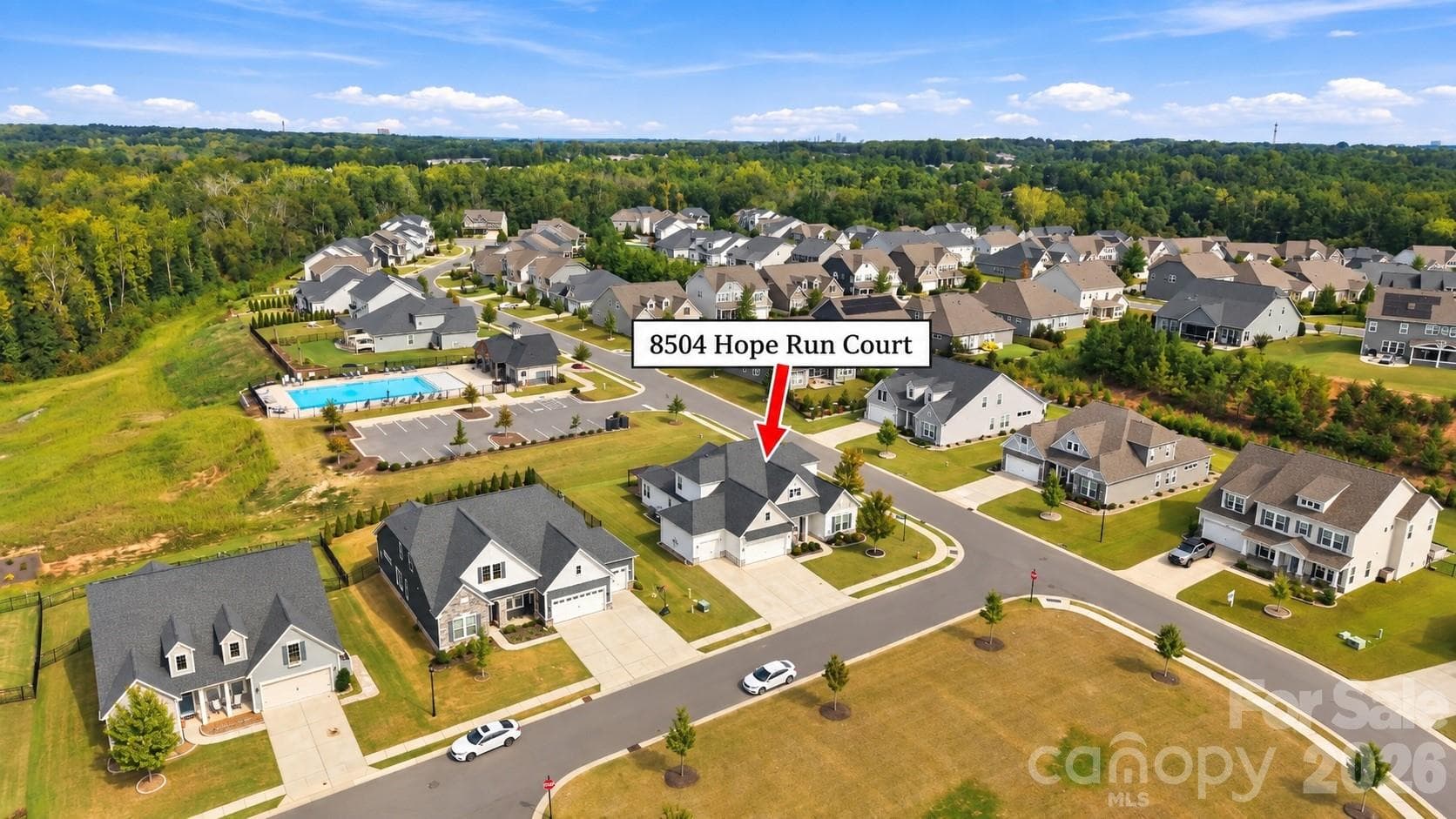 Aerial view of 8504 Hope Run Court. - 8504 Hope Run Court, Indian Land