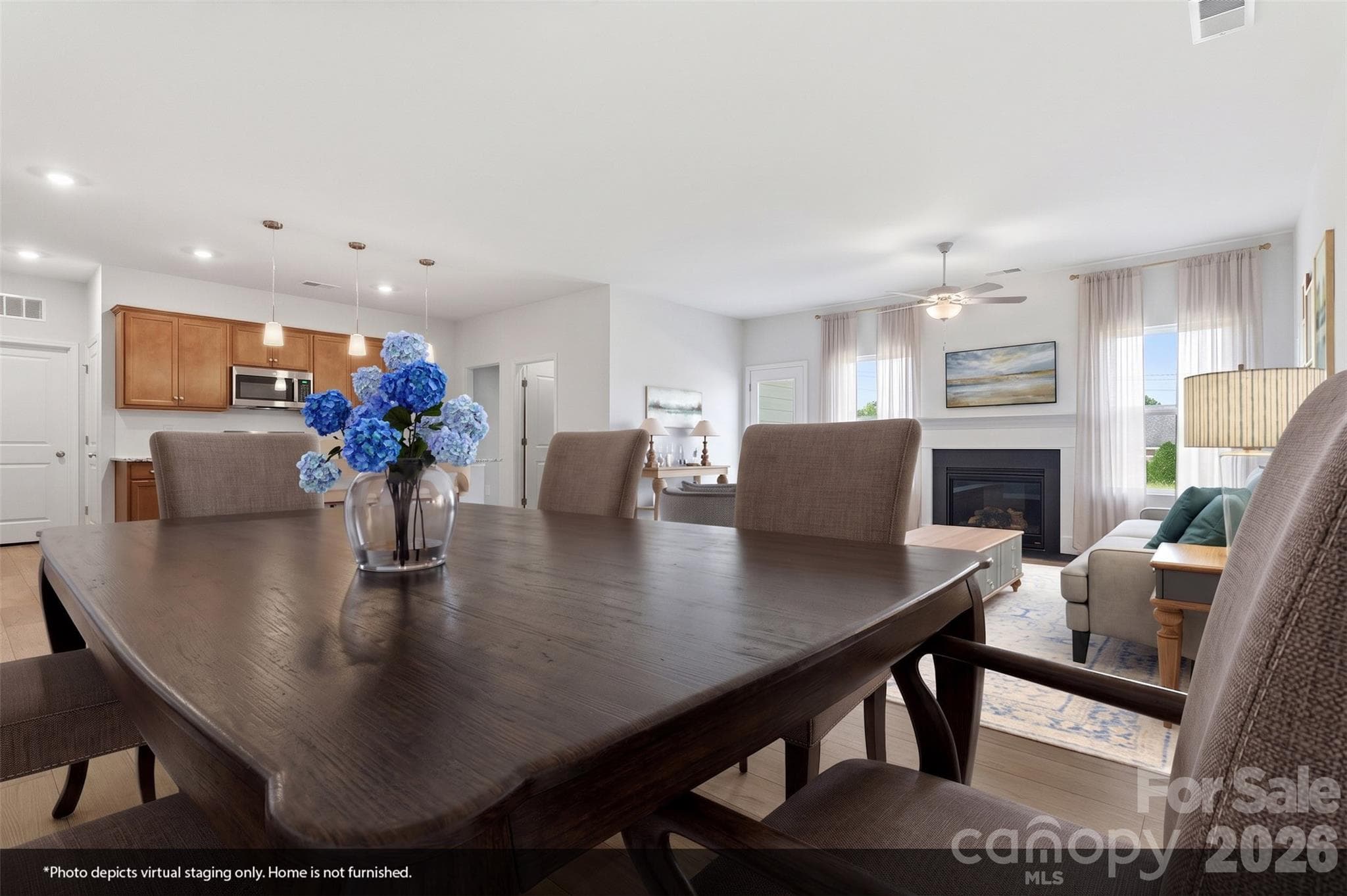 Virtual staged Great Room - Shelby
