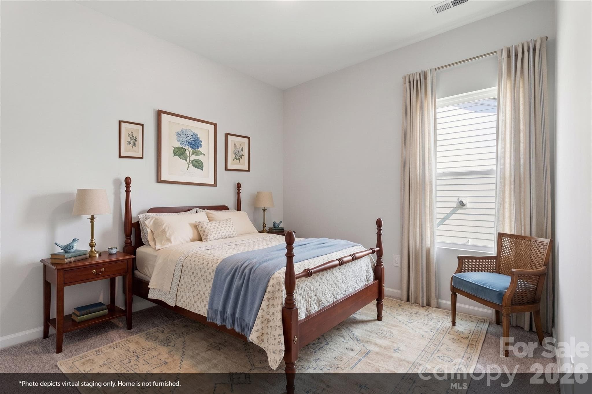 Virtually staged bedroom - Shelby