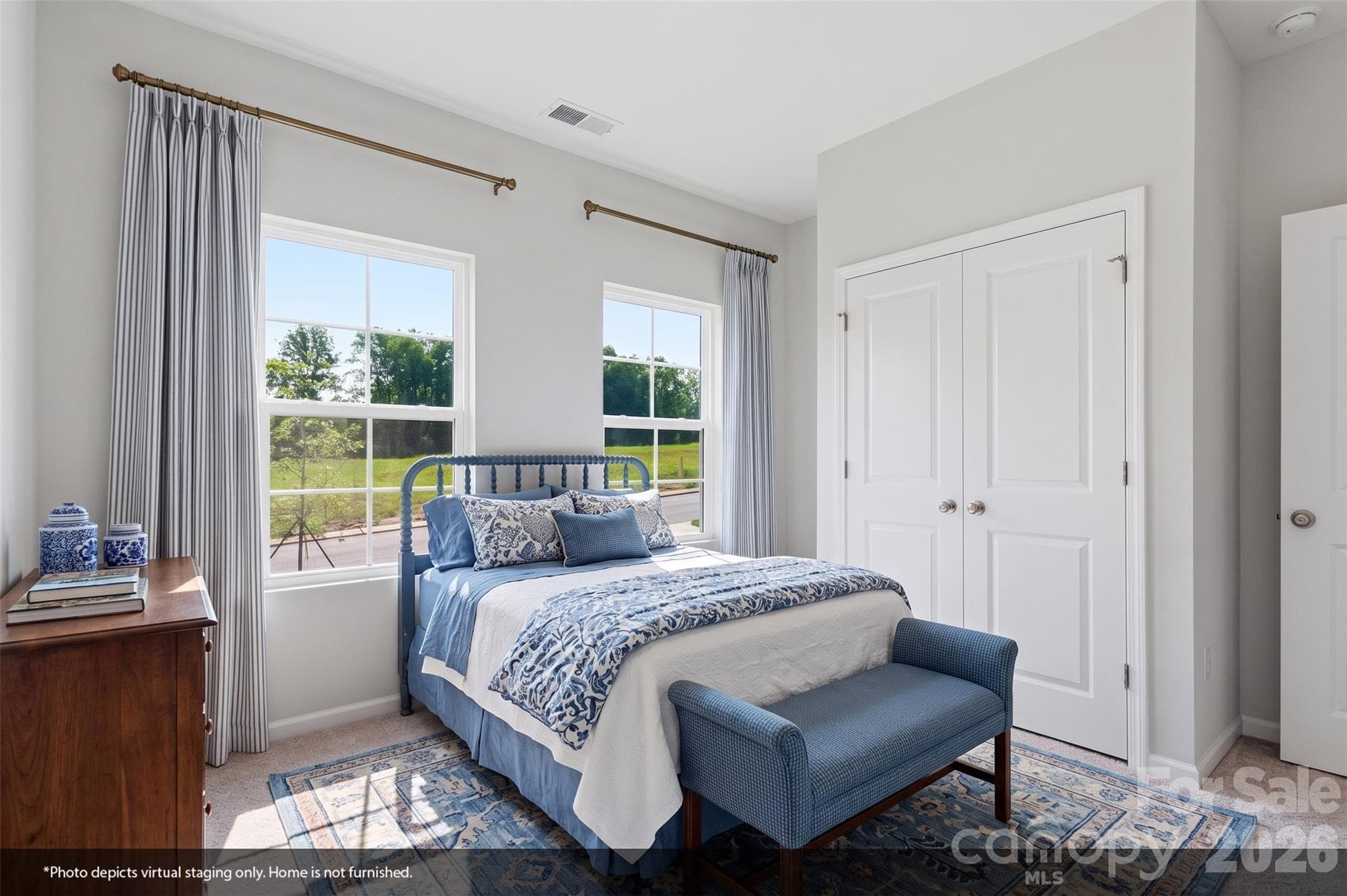 Virtually staged bedroom - Shelby
