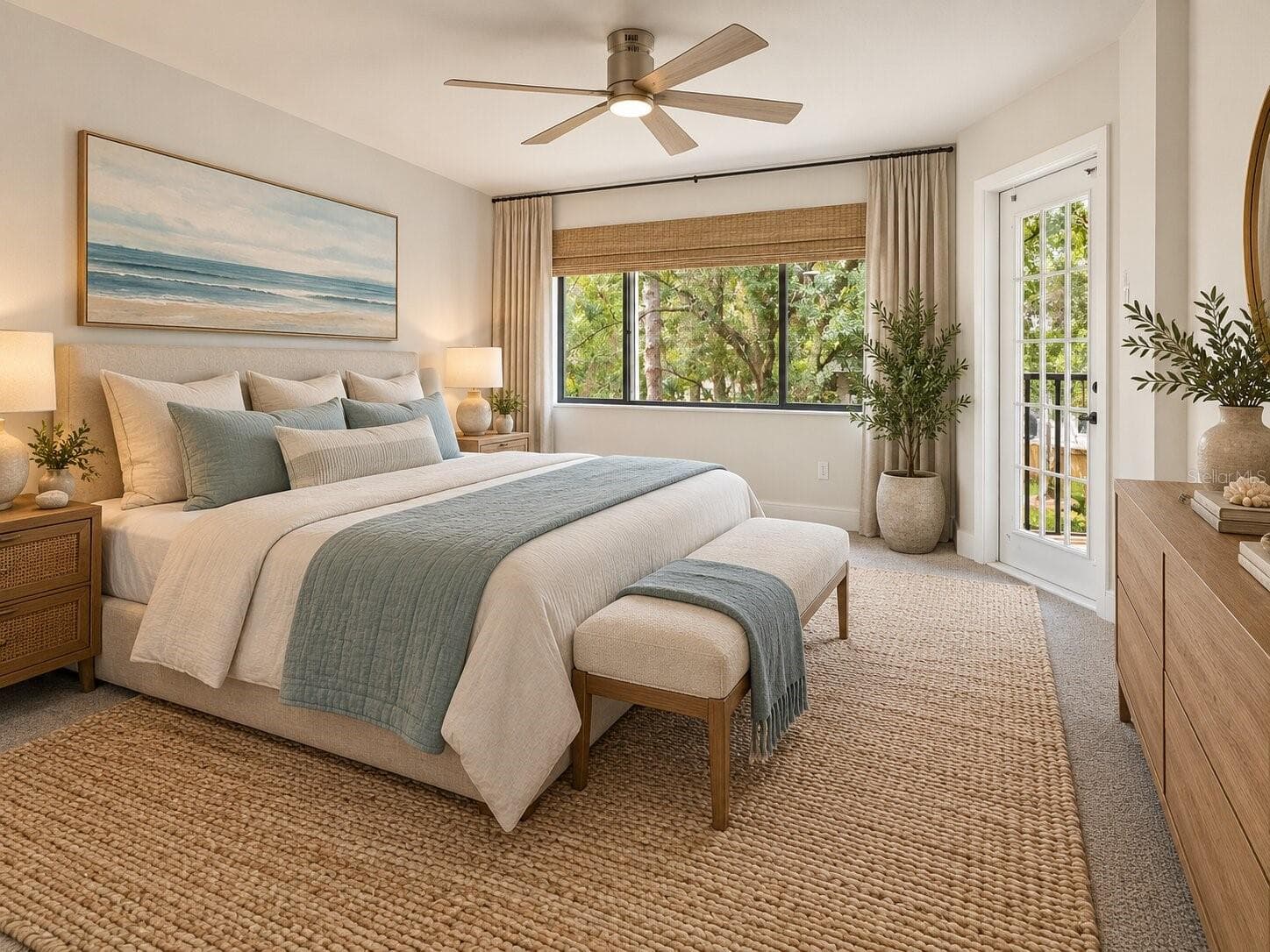 Virtual Staged Primary Bedroom - 3076 EASTLAND BLVD #203, CLEARWATER