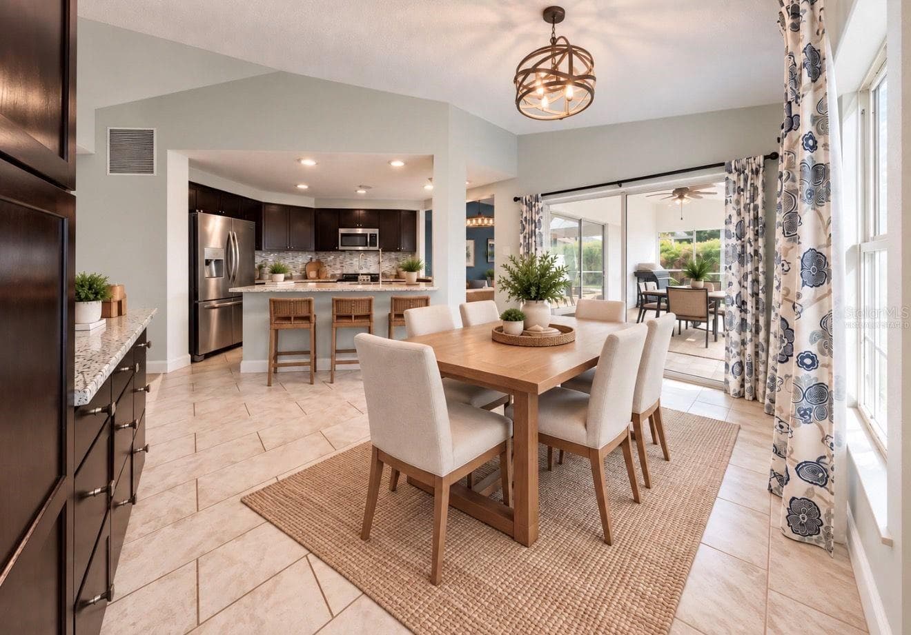 Virtually staged-Dining Room - 4115 MURFIELD DR E, BRADENTON