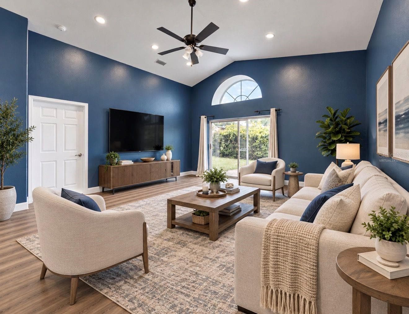 Virtually staged- Living Room - 4115 MURFIELD DR E, BRADENTON