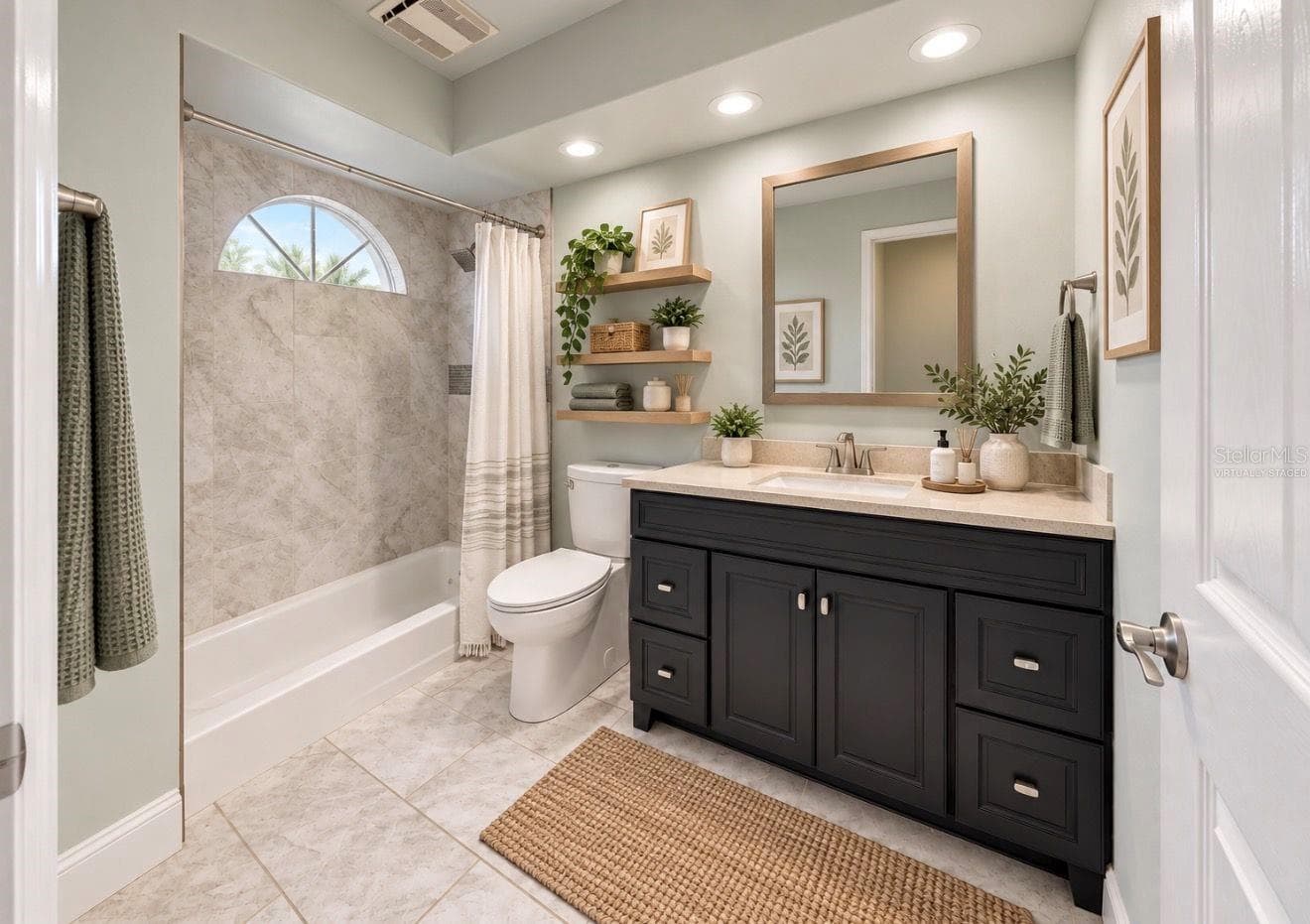 Virtually staged- 2nd Bathroom - 4115 MURFIELD DR E, BRADENTON