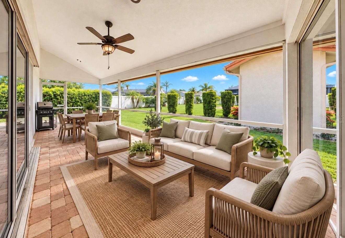 Virtually staged- Lanai - 4115 MURFIELD DR E, BRADENTON