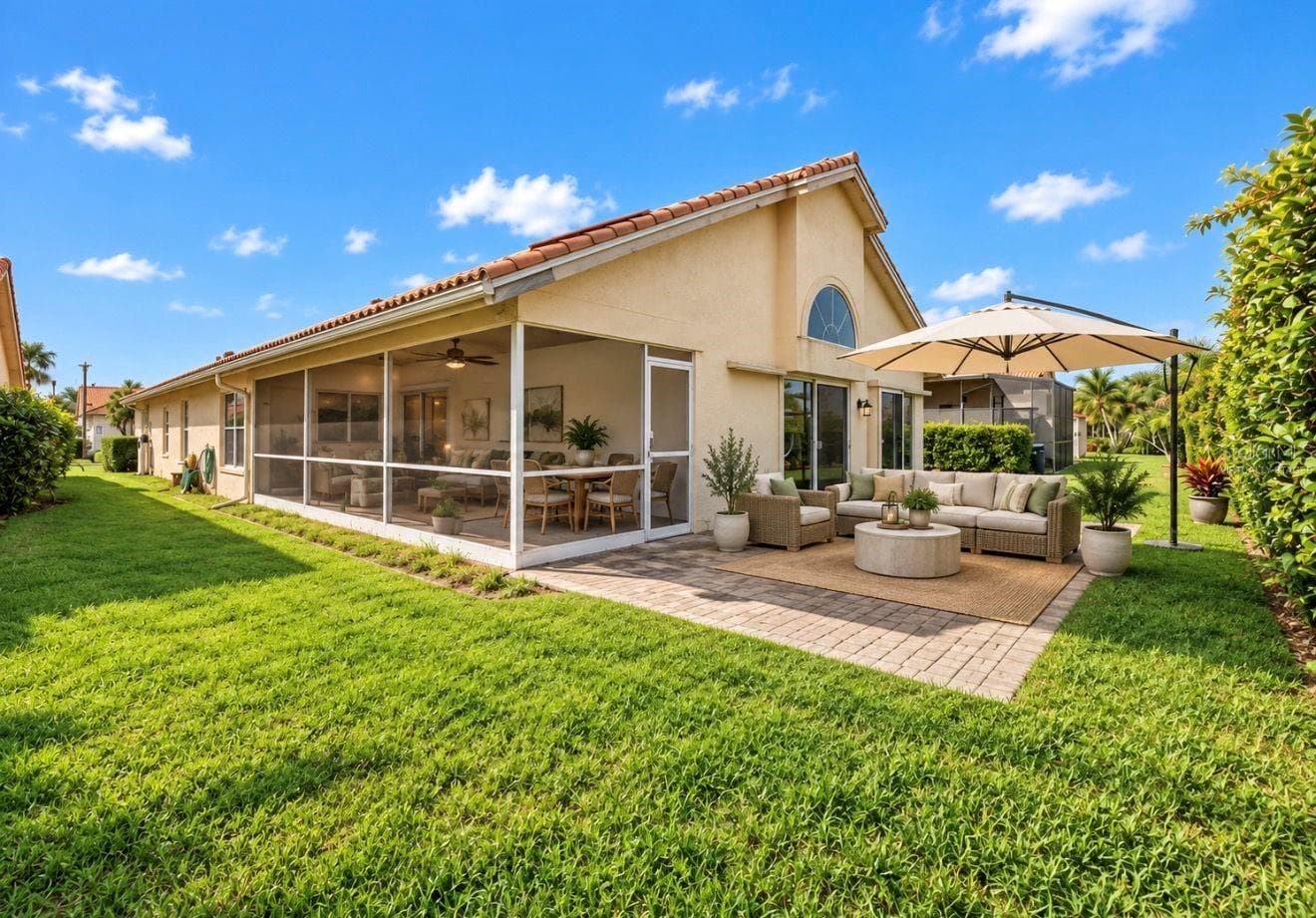 Virtually Staged Backyard - 4115 MURFIELD DR E, BRADENTON