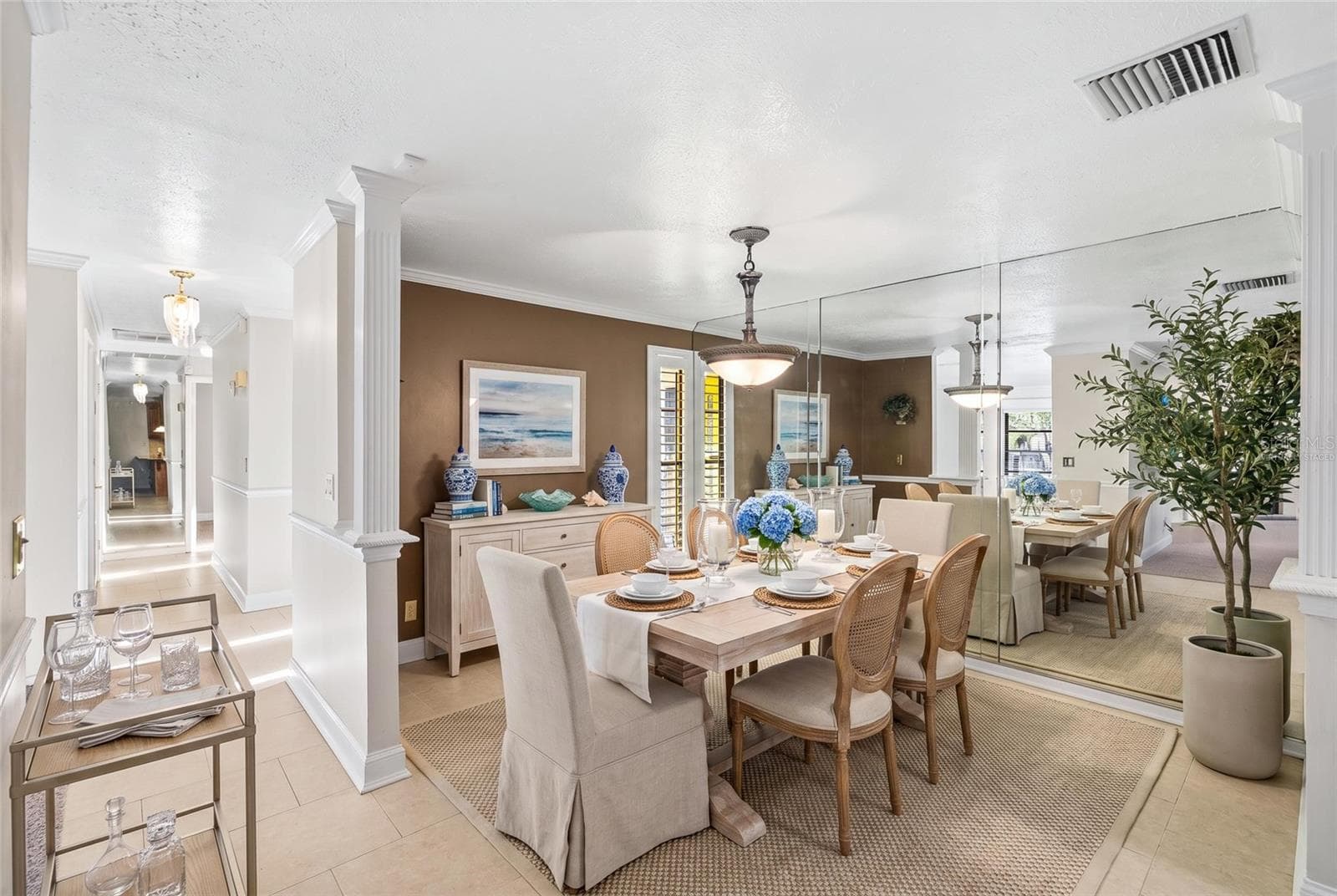 Dining Room virtually staged - 3603 MARCO DR, TAMPA