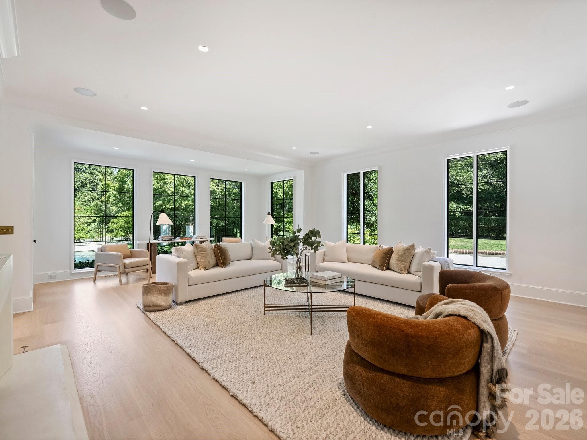 Oversized family room with room for multiple seating areas - 600 Hermitage Road, Charlotte