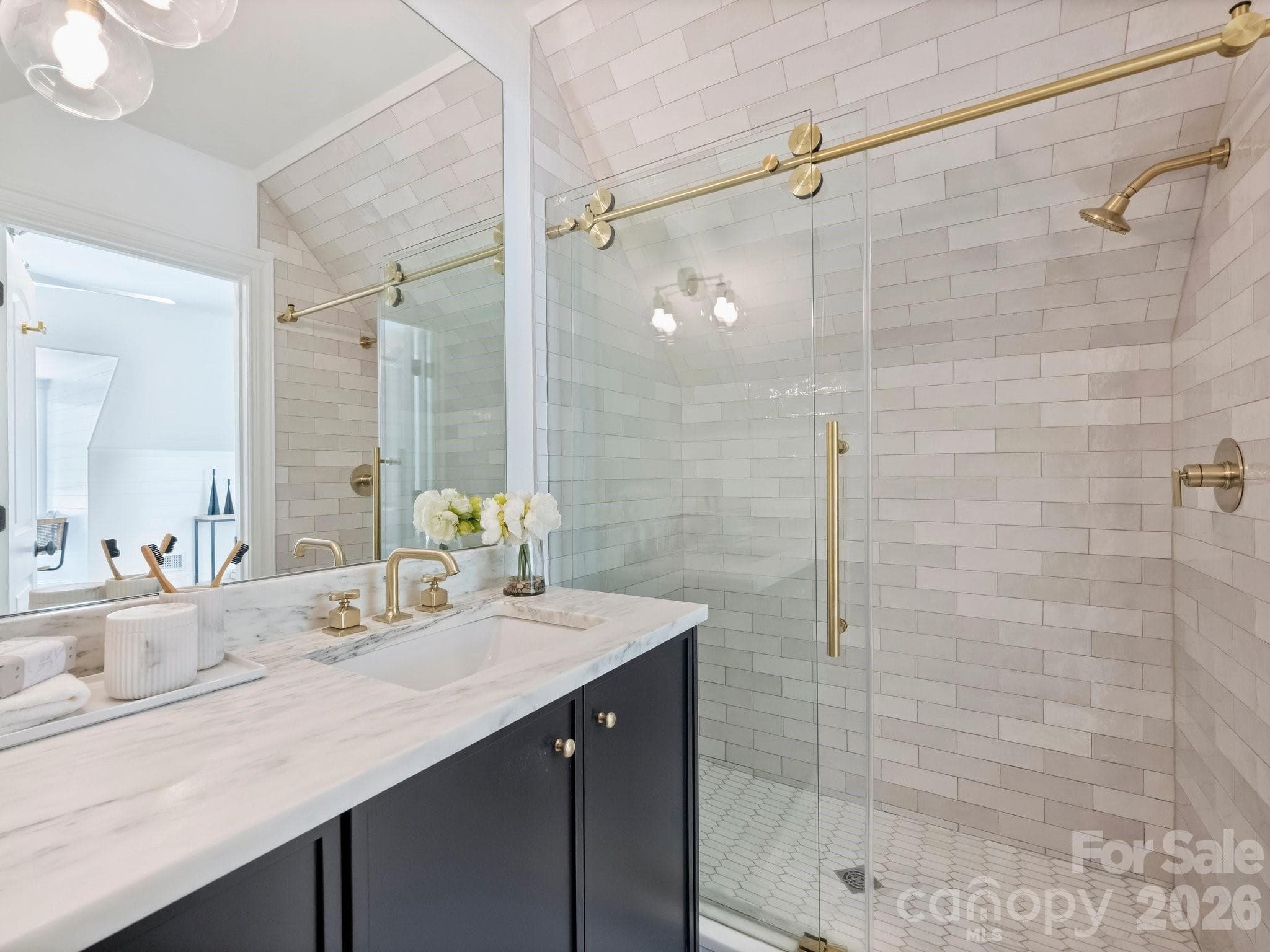 Bonus room/guest suite bath - 600 Hermitage Road, Charlotte