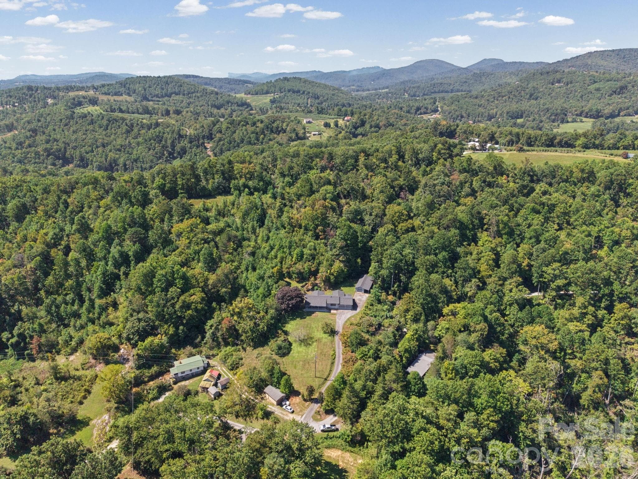 Arial view of home - 727 E Lyda Road, Hendersonville