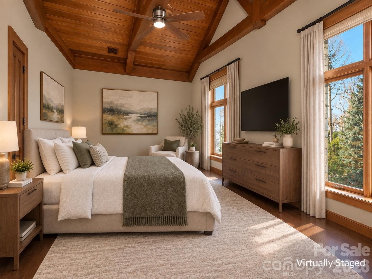 Office virtually staged as a bedroom - 633 Altamont View, Asheville