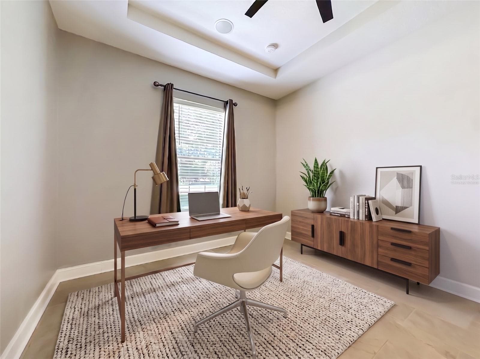 Virtually staged primary bedroom - 1107 ISOBEL RESERVE LN, TAMPA