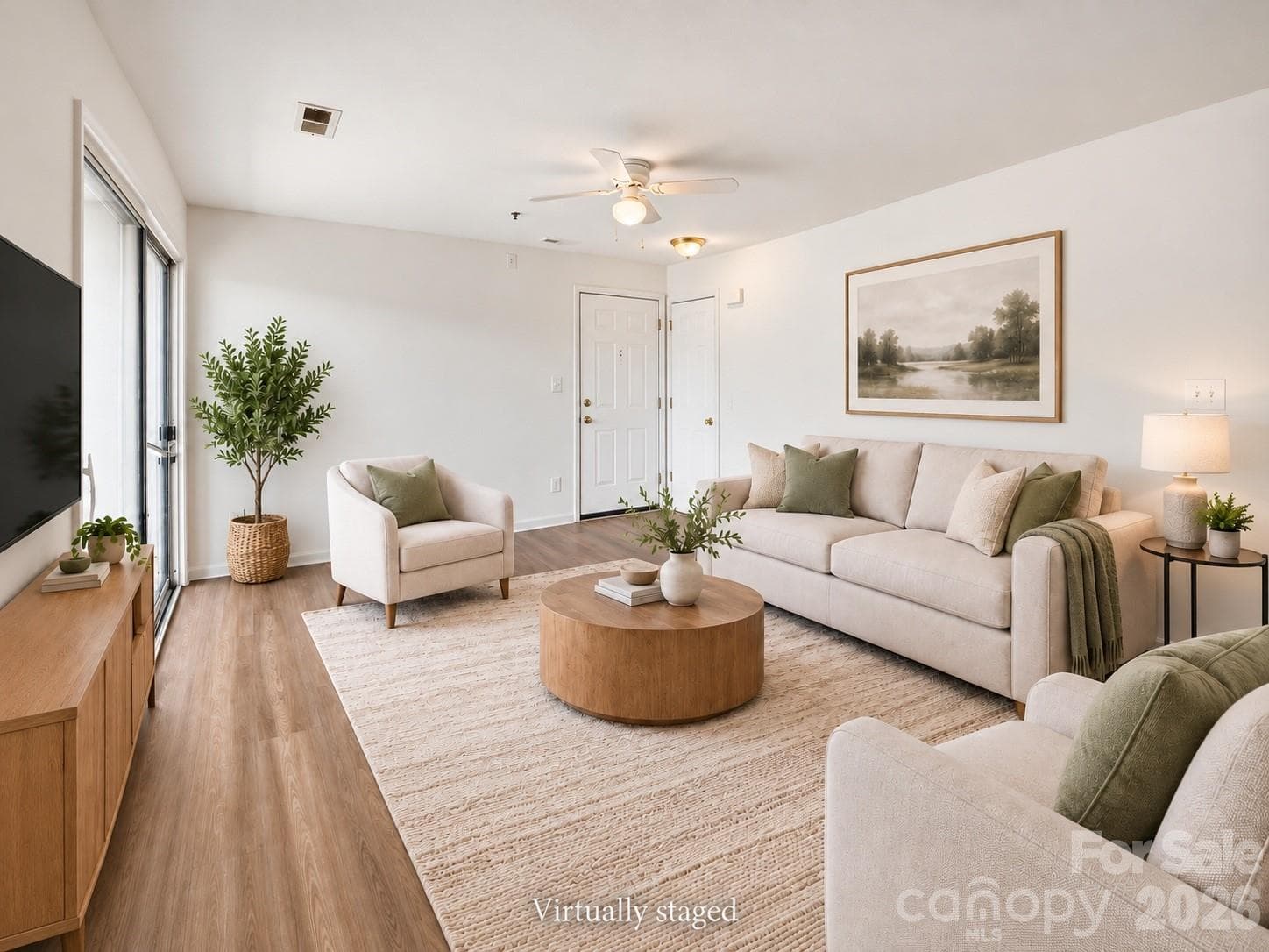 Family Room Virtually Staged - 3937 Mohawk Court, Charlotte