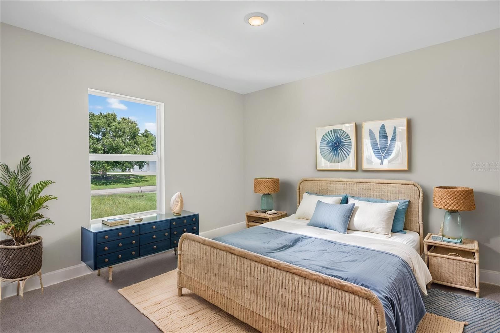 Virtually Staged Guest Bedroom - 434 AVELLA ST, PORT CHARLOTTE