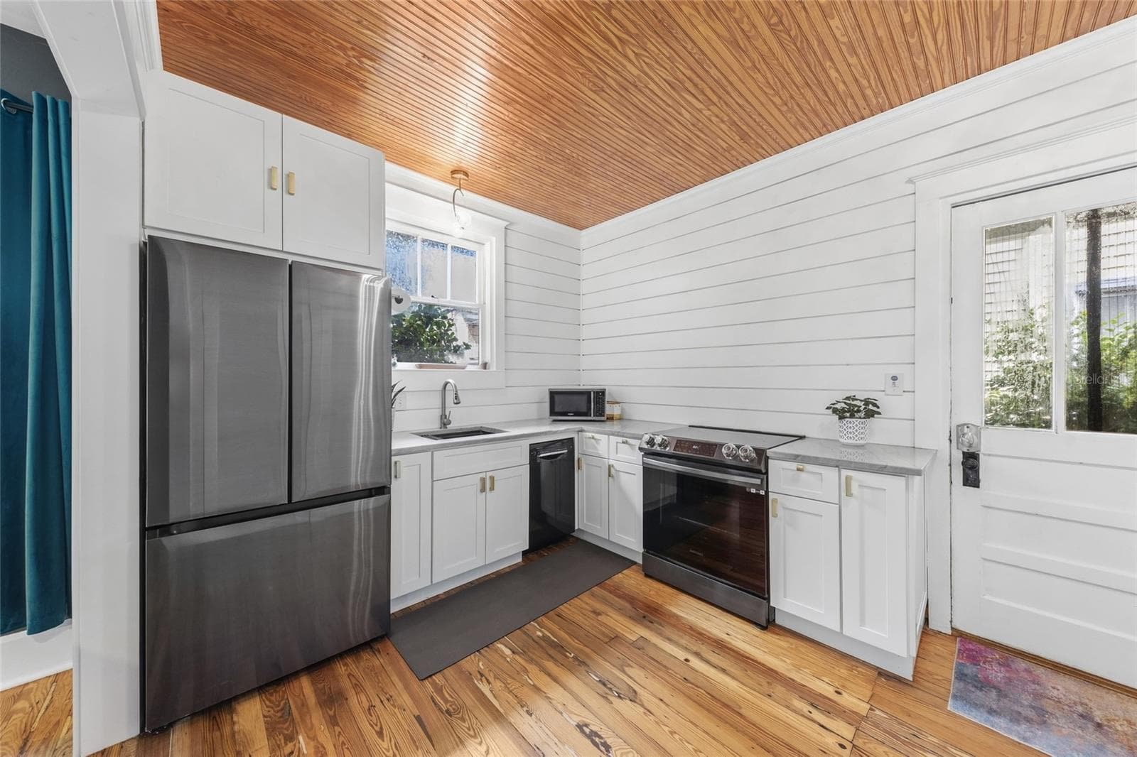 Kitchen With Shiplap Walls - 61 ABBOTT ST, ST AUGUSTINE