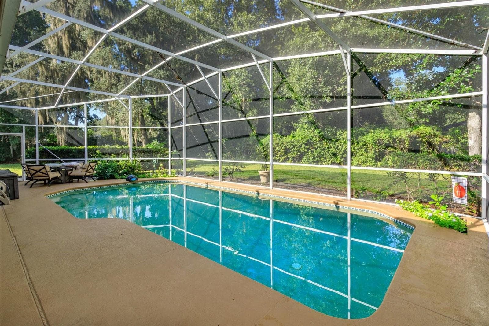 screened-in pool for easy care - 536 AVON GLADE PL, SANFORD