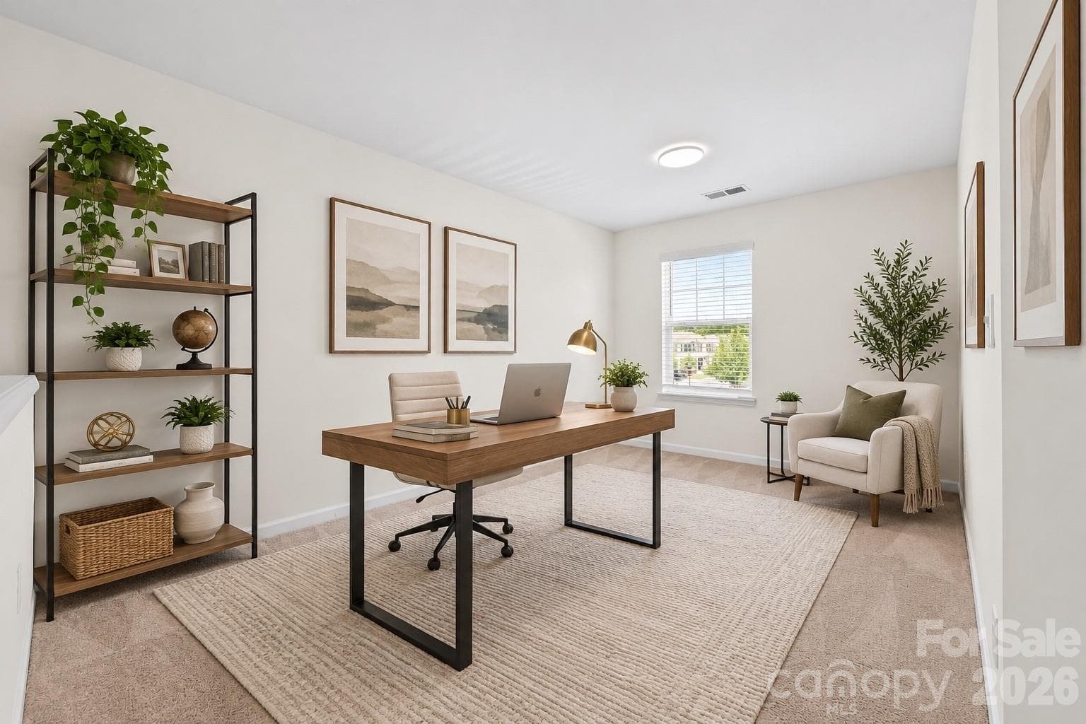 Virtually stage is an office - 5516 John Mcdowell Place, Charlotte