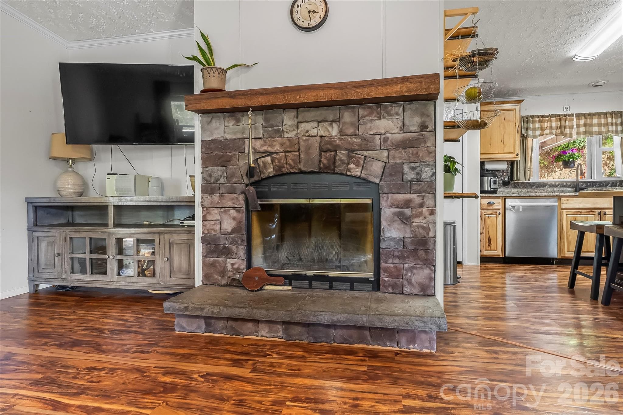 Wood burning fireplace - 245 Merry Way, Clyde
