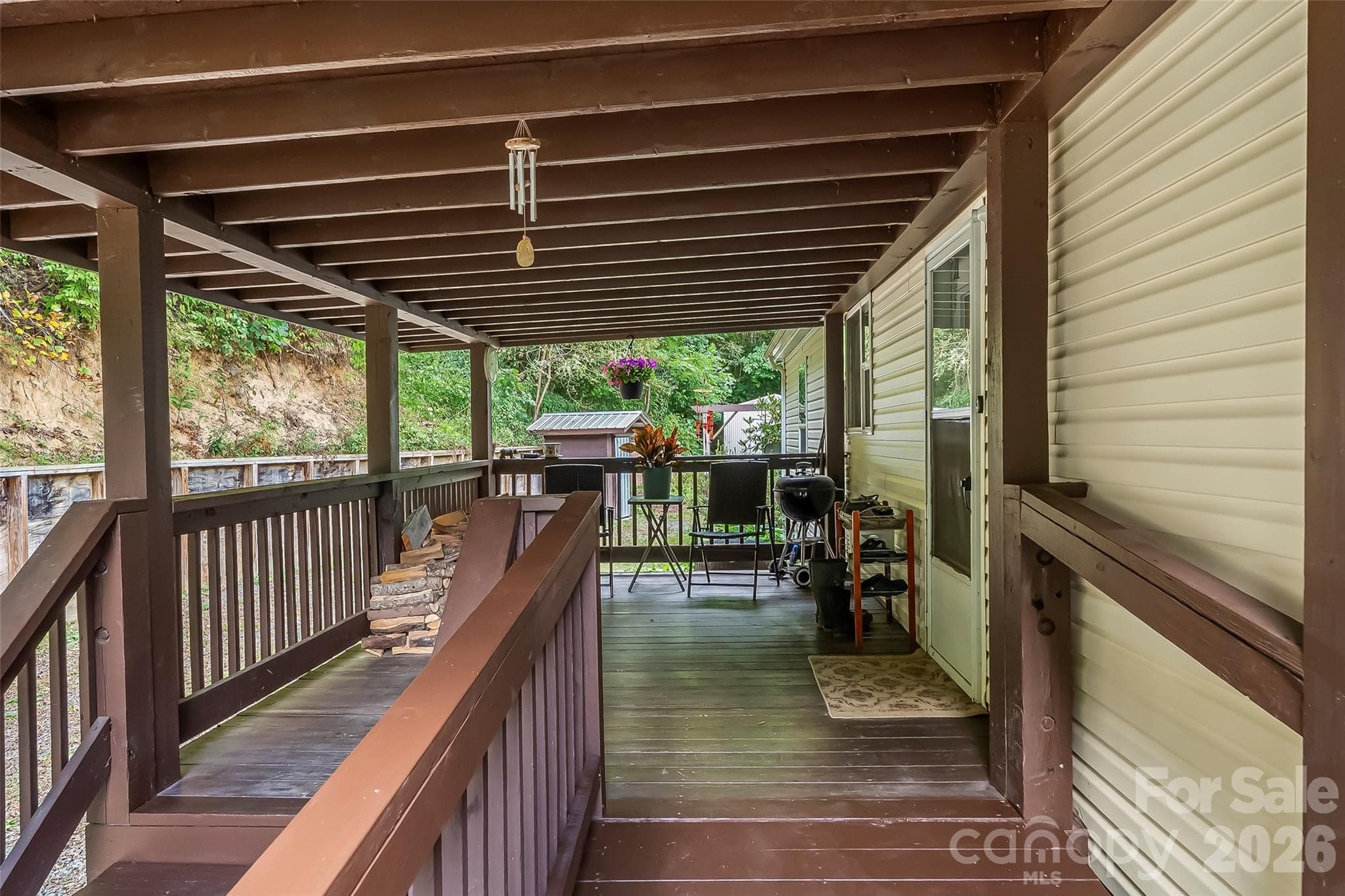 covered back porch - 245 Merry Way, Clyde
