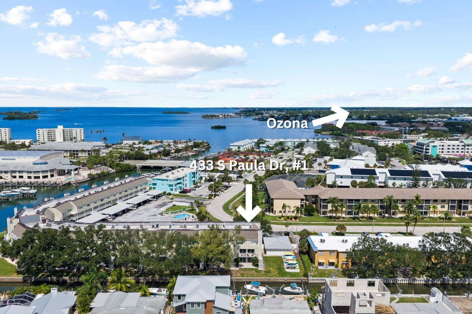 Aerial View - 433 S PAULA DR #1, DUNEDIN