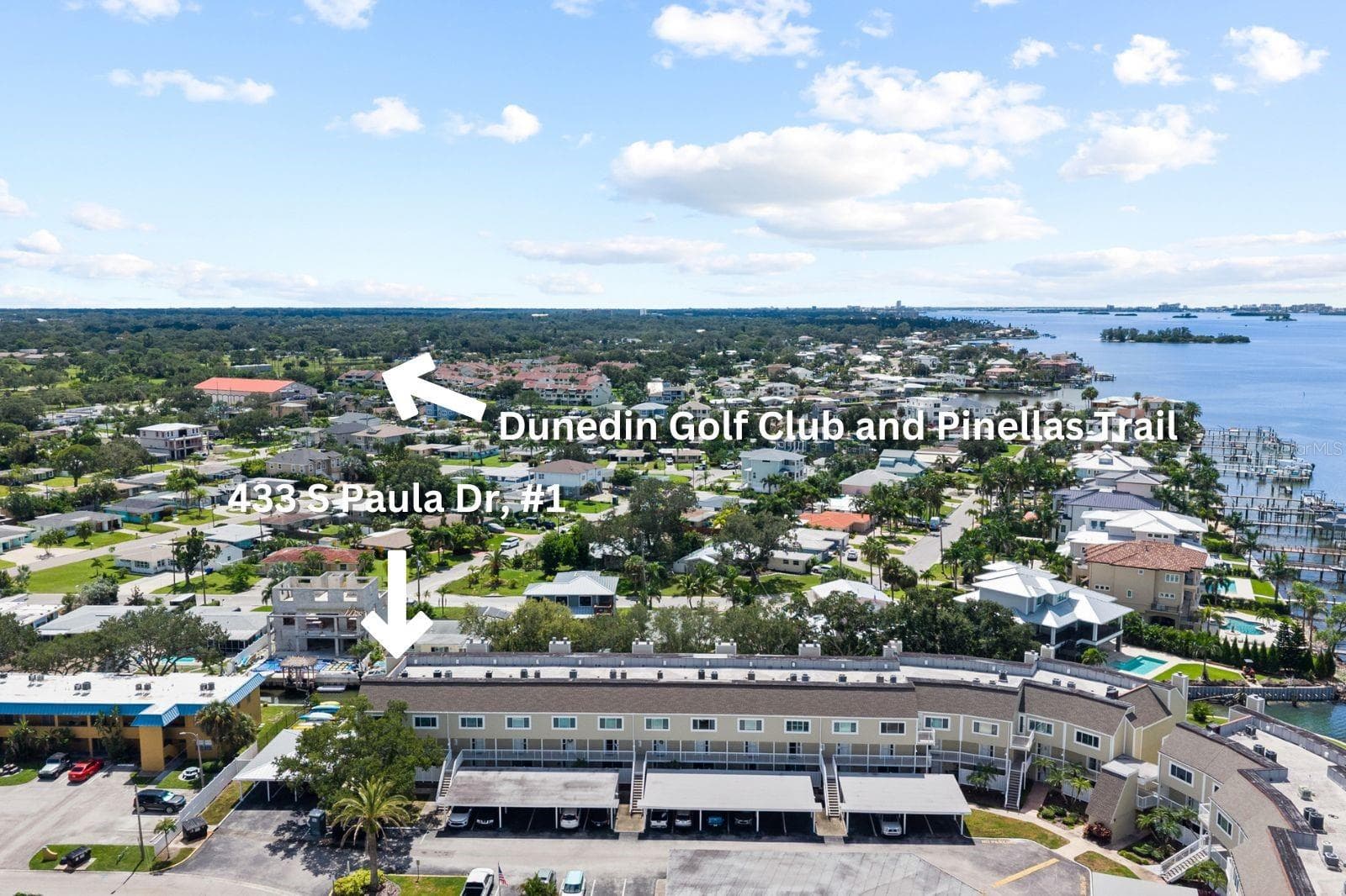 Aerial View - 433 S PAULA DR #1, DUNEDIN