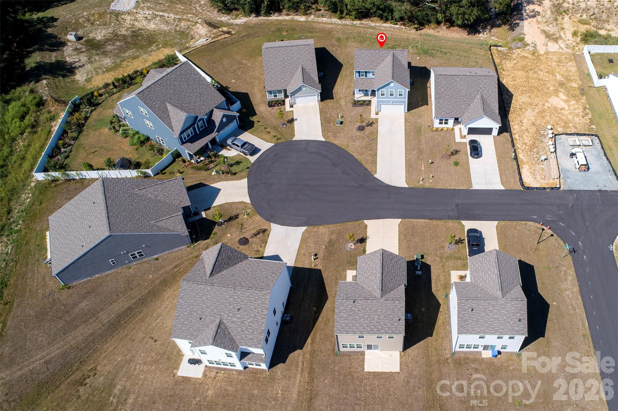 Ariel View of Cul de Sac - 105 Charleston Gray Way, Pageland