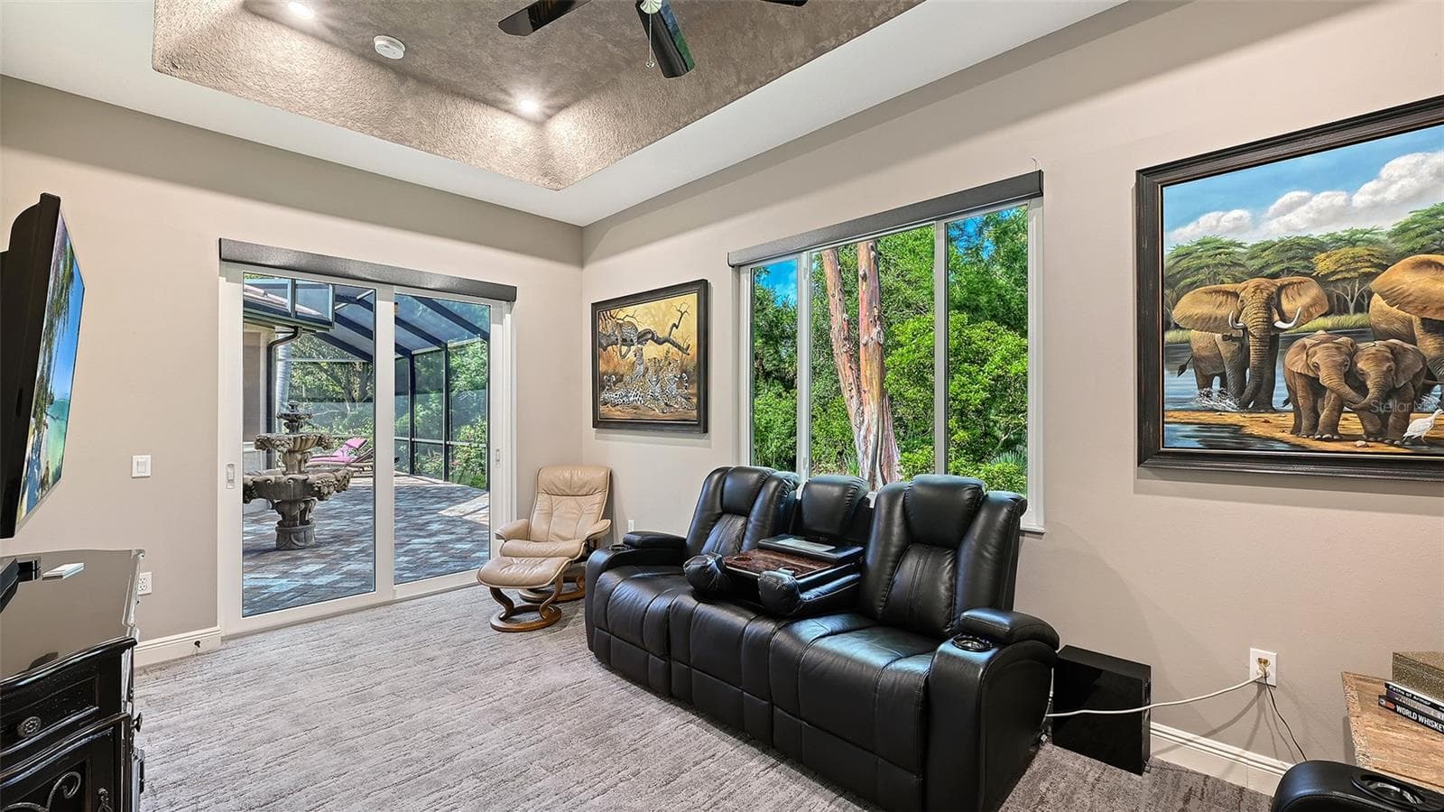 Fourth Bedroom - currently a television-media room. - 8866 BLOOMFIELD BLVD, SARASOTA