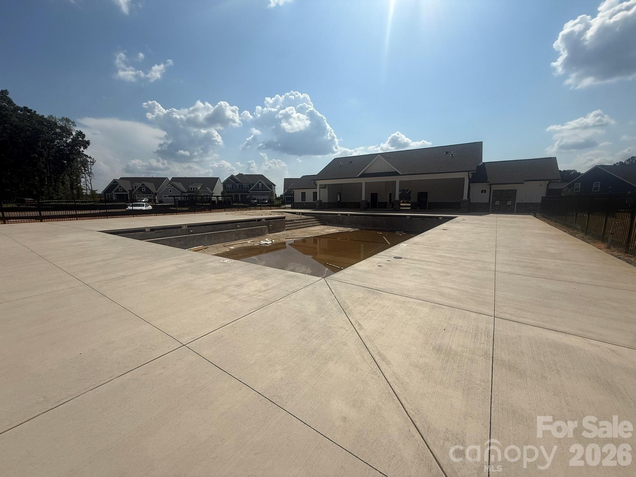 Construction progress of amenities - 4494 Blue Mound Court, Stanley