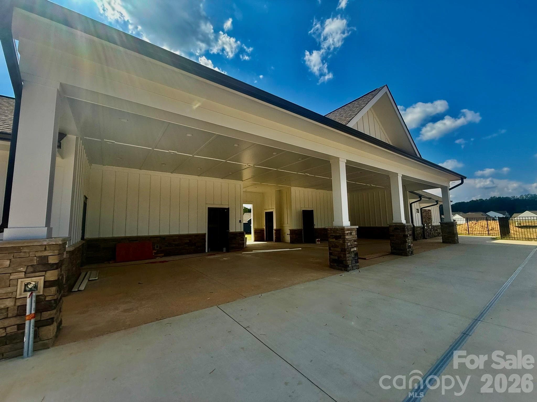 Construction progress of amenities - 2181 Caravan Lane, Stanley