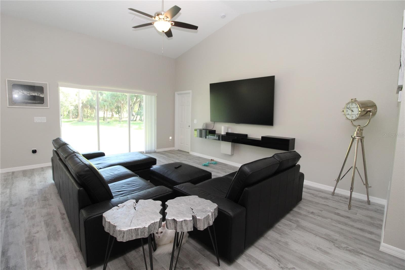 Living room... sliding glass doors out to your private covered lanai... - 1888 FRANKLIN LN, NORTH PORT