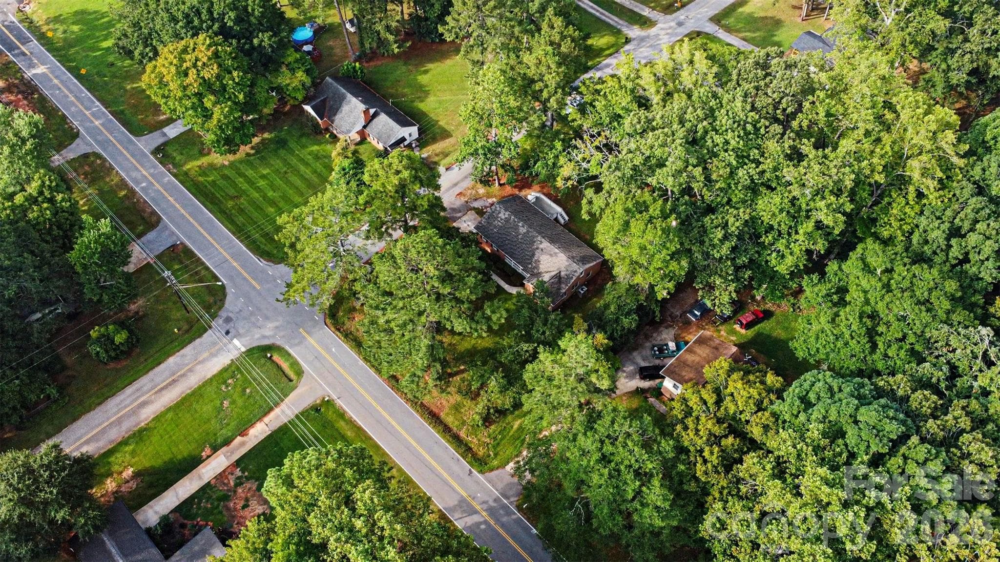 Bird's-eye view: The property shows off its privacy and mature canopy - 502 Plantation Road, Lancaster
