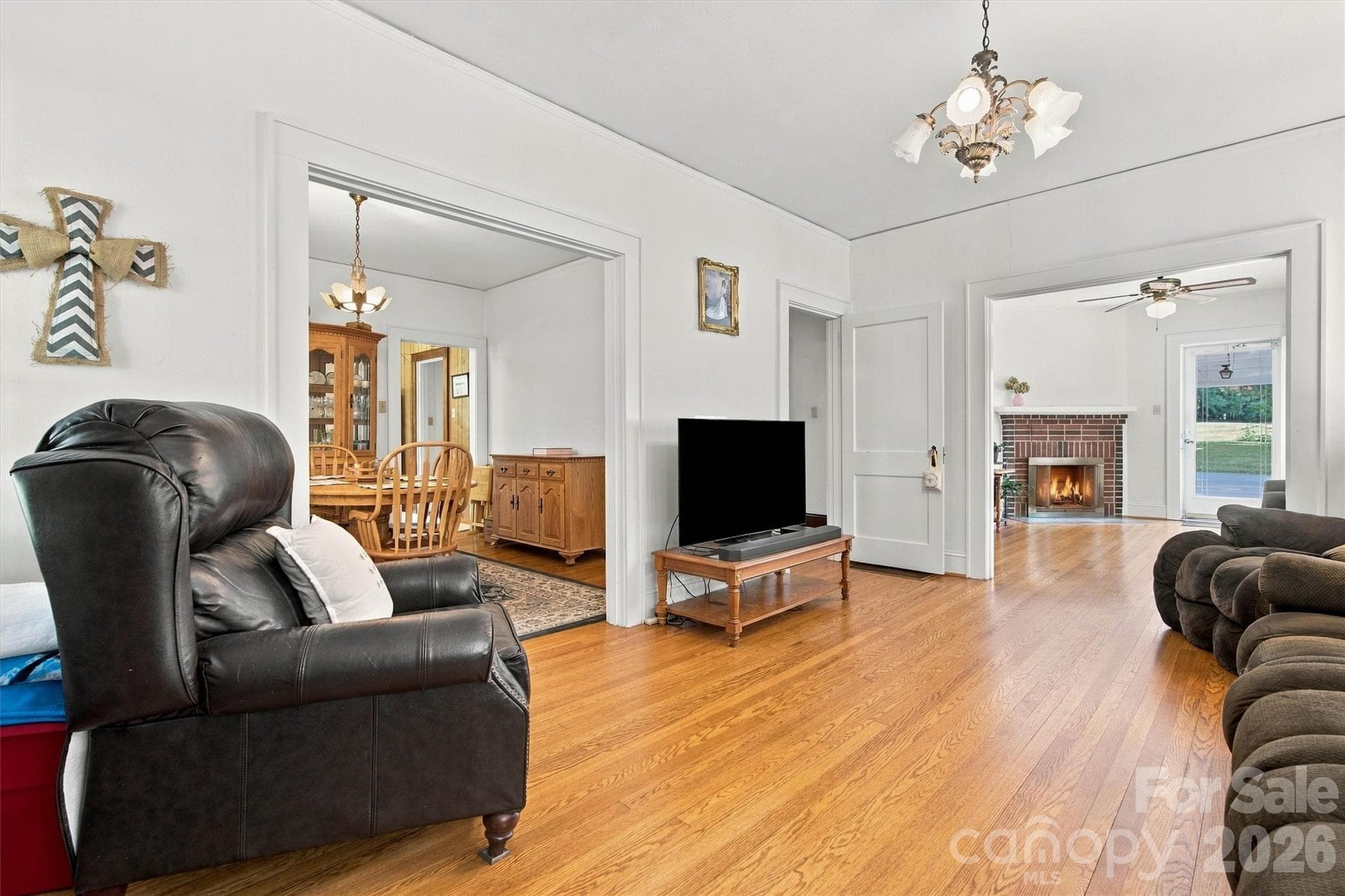 Living Room/Dining and Den Entry View - 3336 Startown Road, Newton