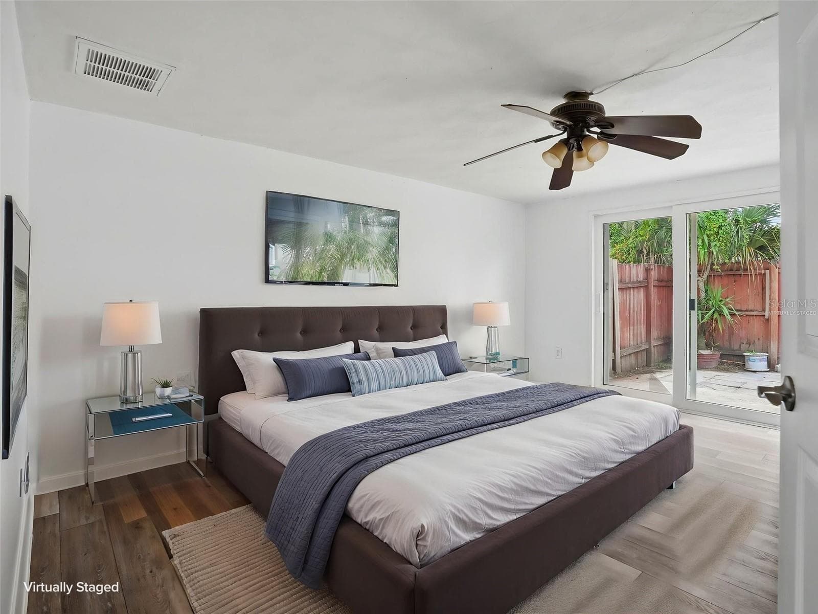 Master bedroom - virtually staged - 8502 ARROWHEAD DR, HUDSON