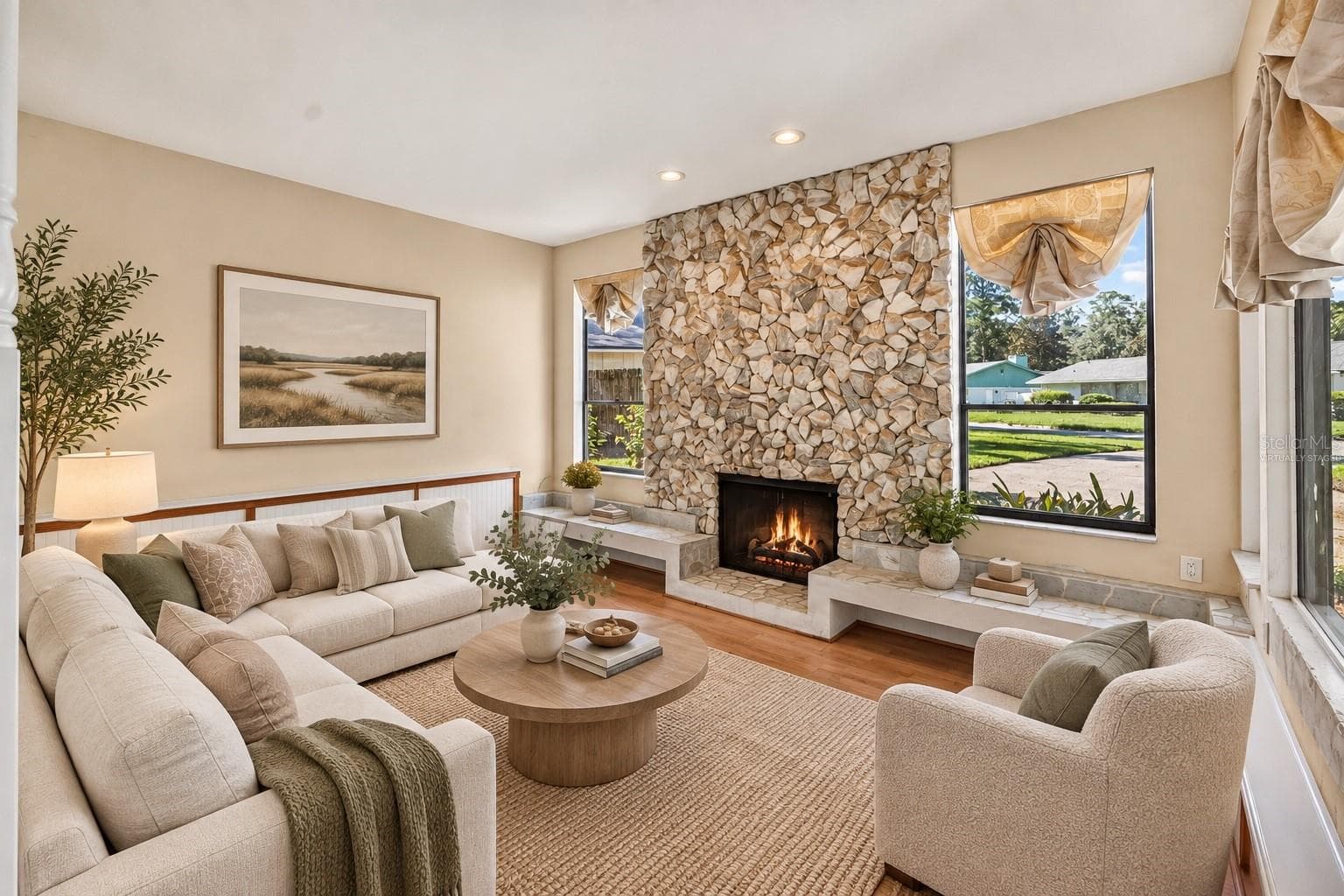 Sunken Living Room - Virtually Staged - 2809 NW 35TH PL, GAINESVILLE