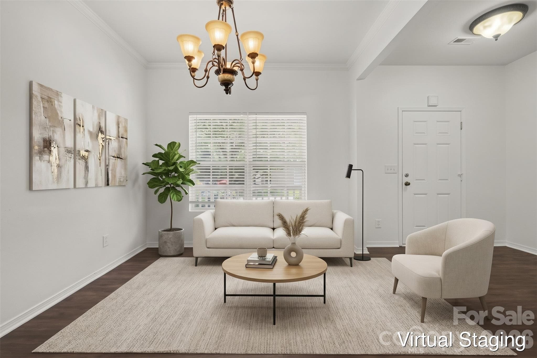 Virtually staged - 4636 Meadowfield Road, Charlotte