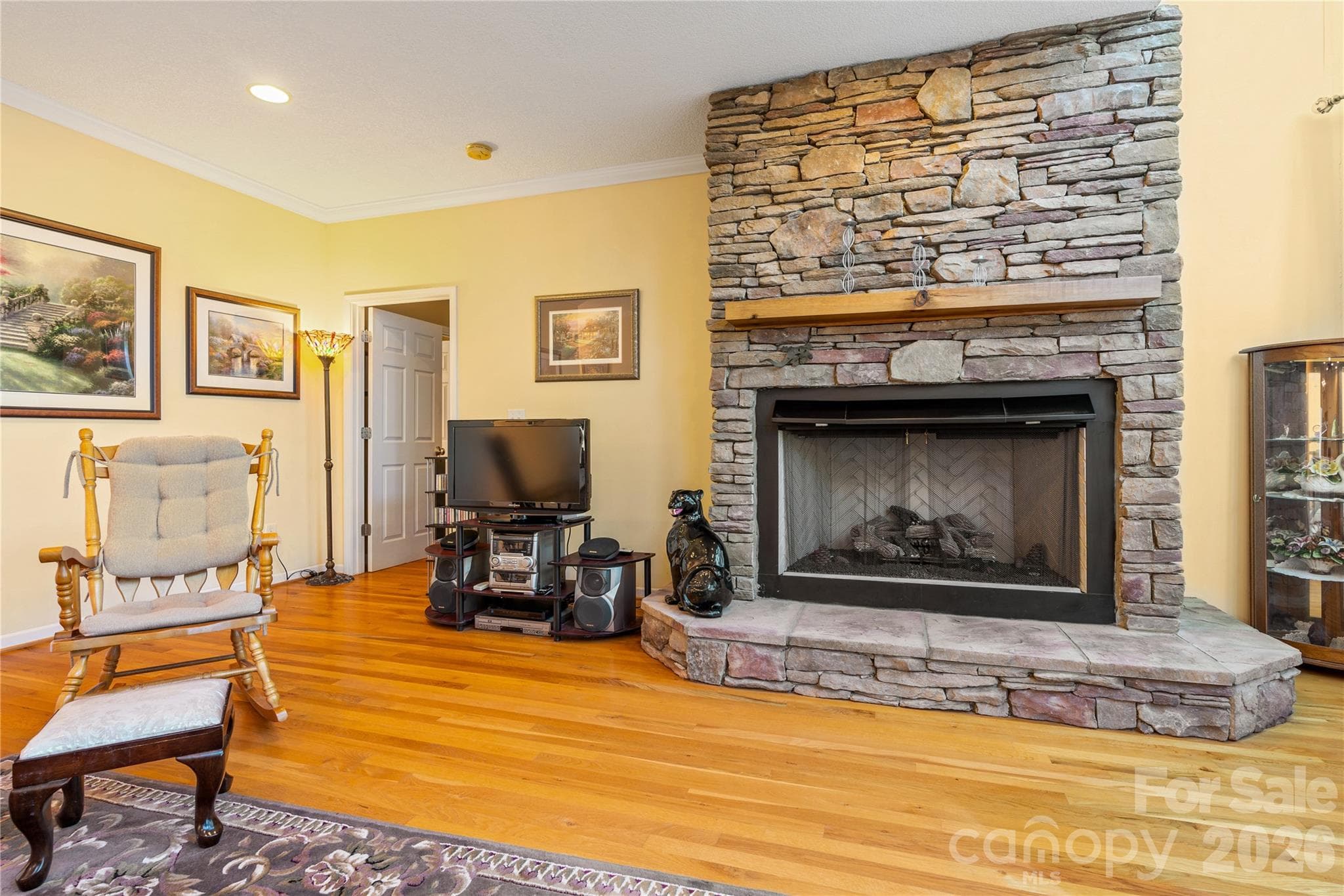 Fireplace,gas logs - 296 Acorn Lane, Rutherfordton