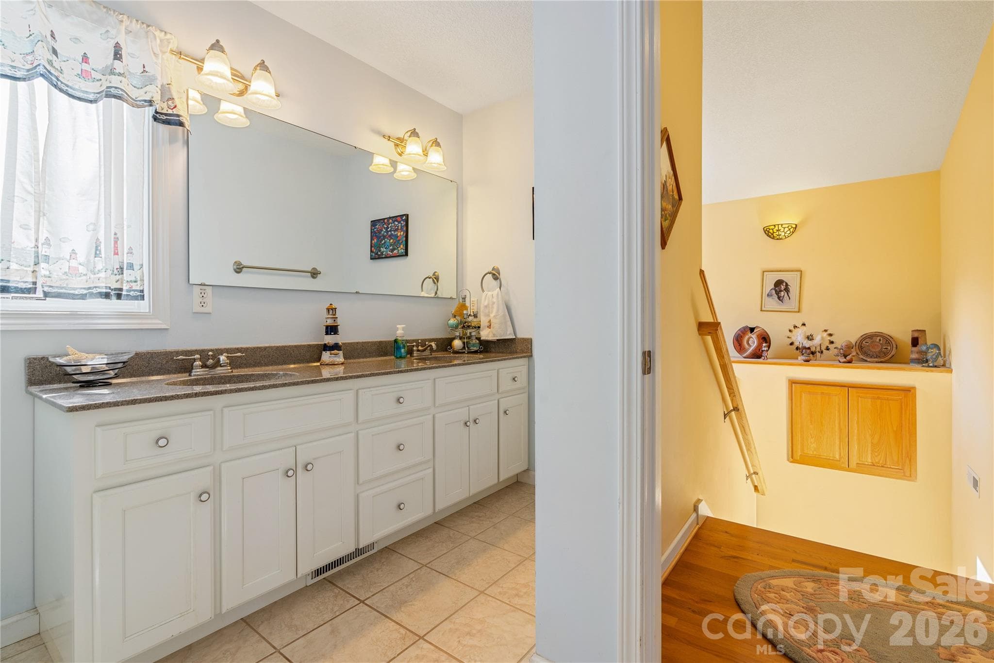 Double vanity/stairwell - 296 Acorn Lane, Rutherfordton