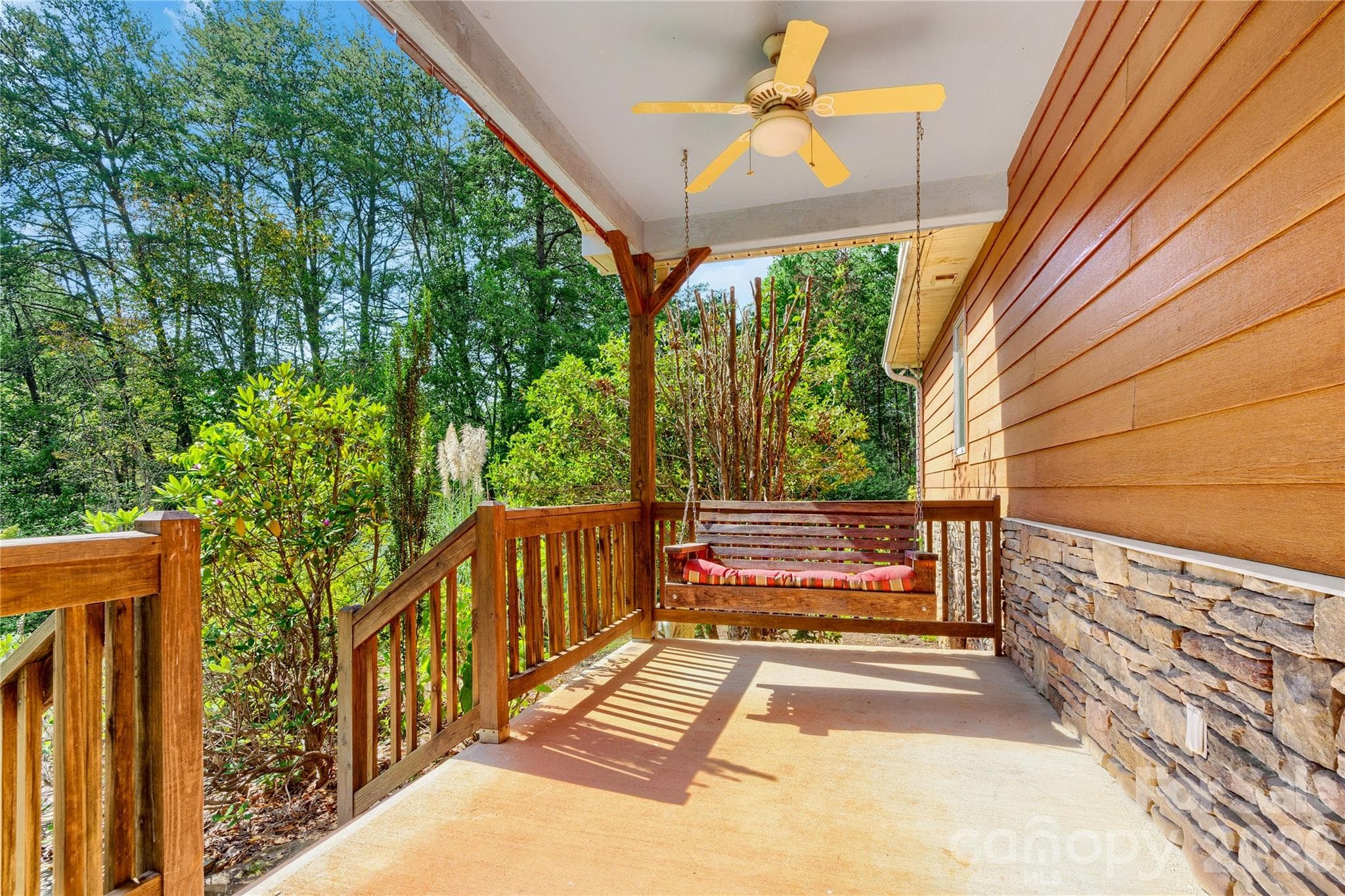 Covered front porch - 296 Acorn Lane, Rutherfordton
