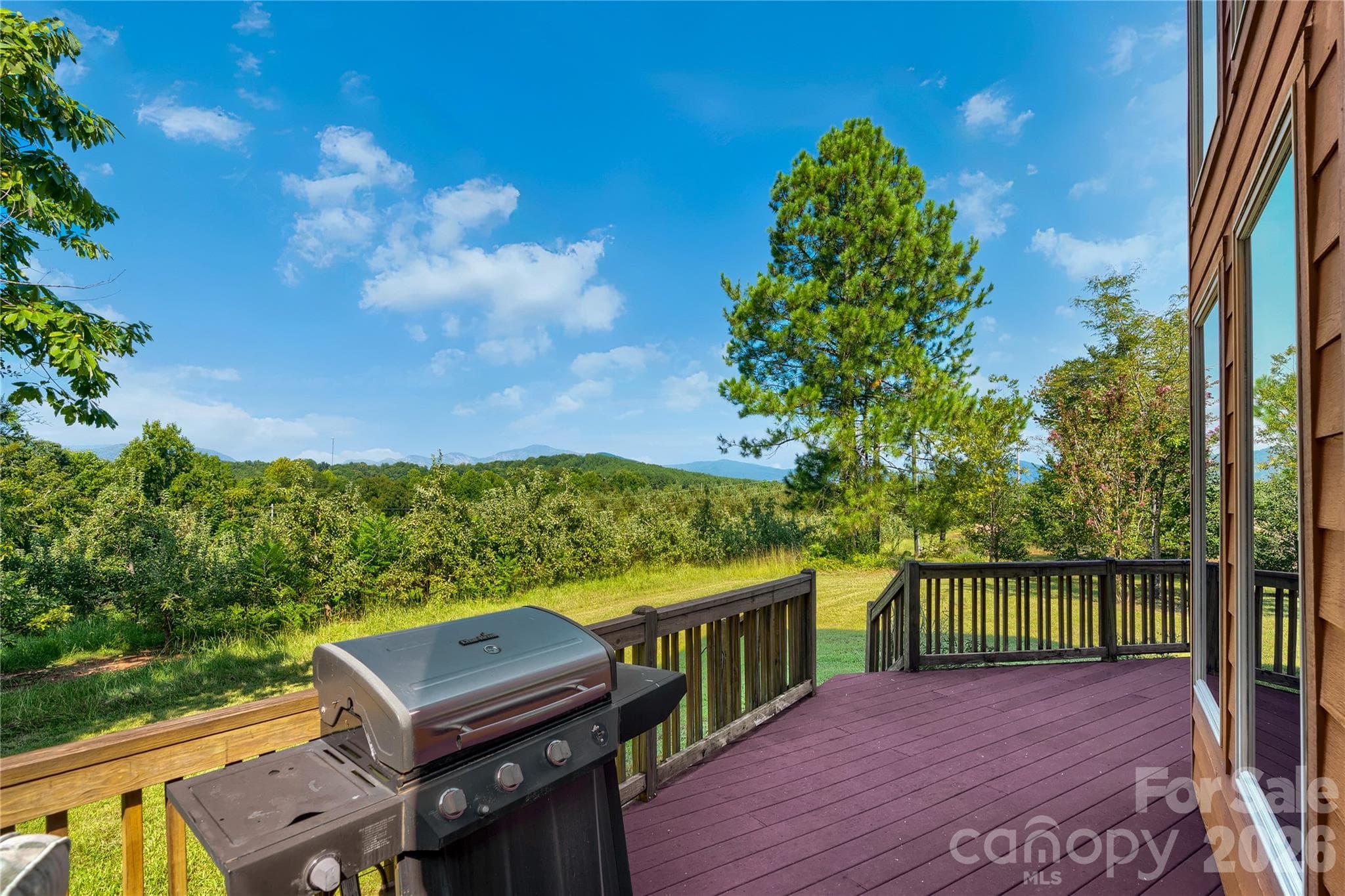 Back deck with views - 296 Acorn Lane, Rutherfordton