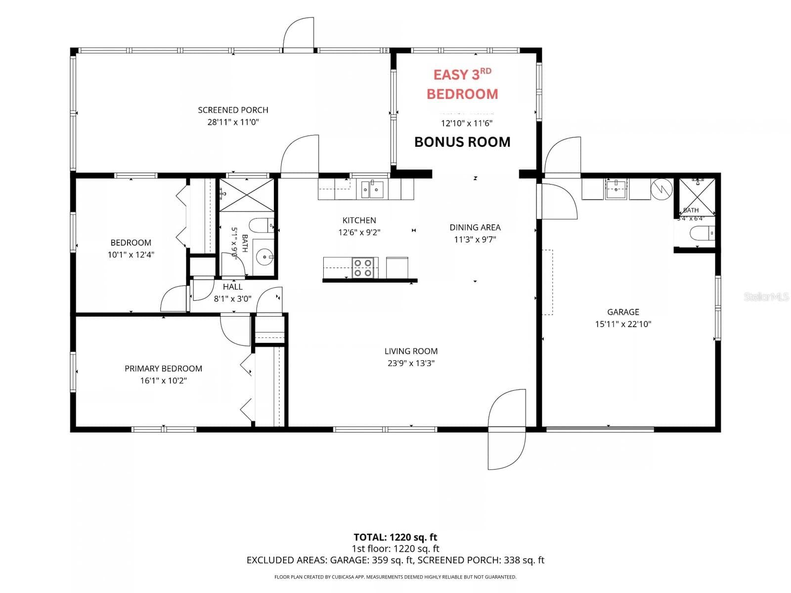 Easy 3rd Bedroom via BONUS/FLEX ROOM. - 11450 80TH AVE, SEMINOLE